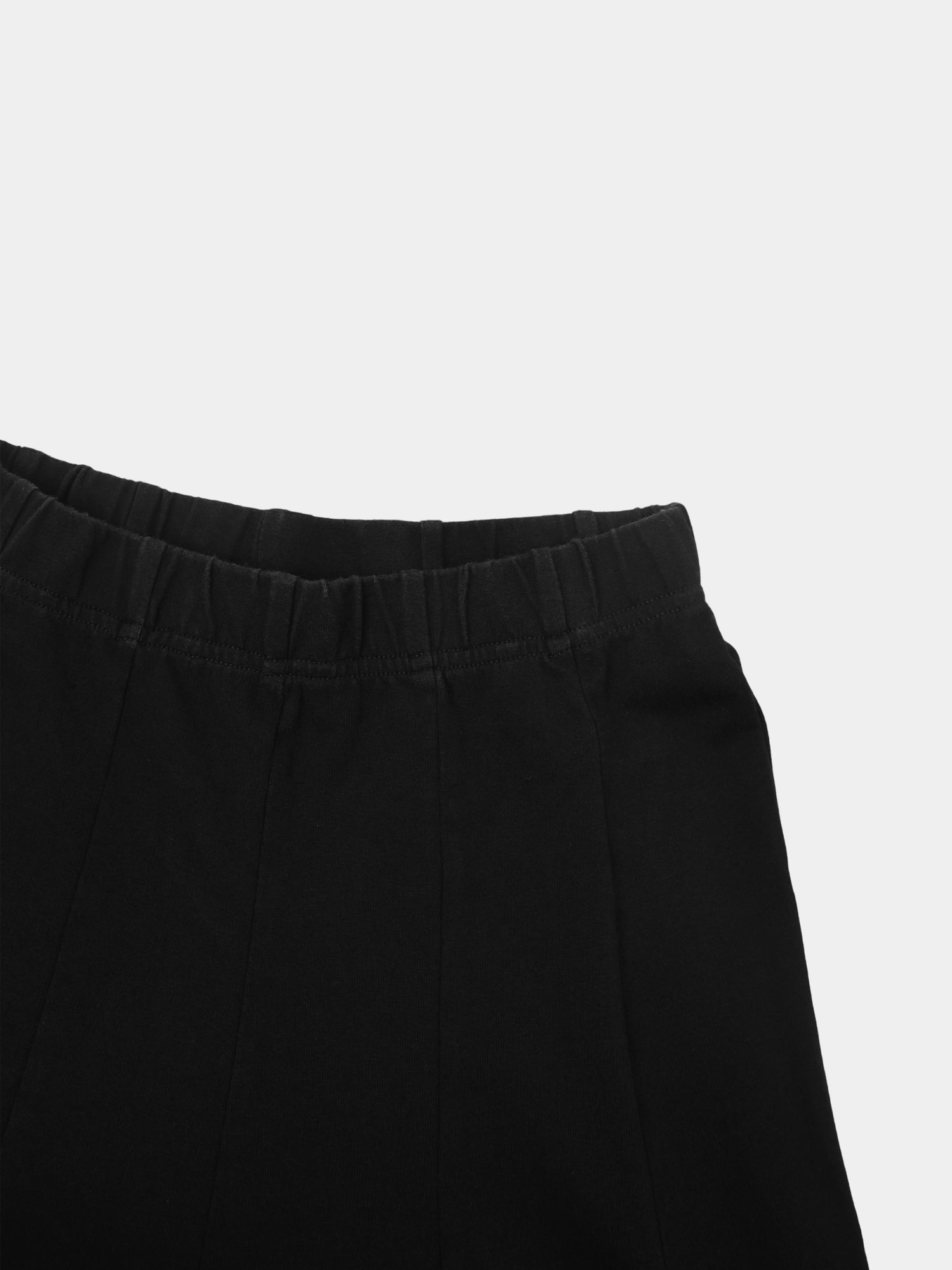 Paneled Flare Skirt 37"-Solid Black
