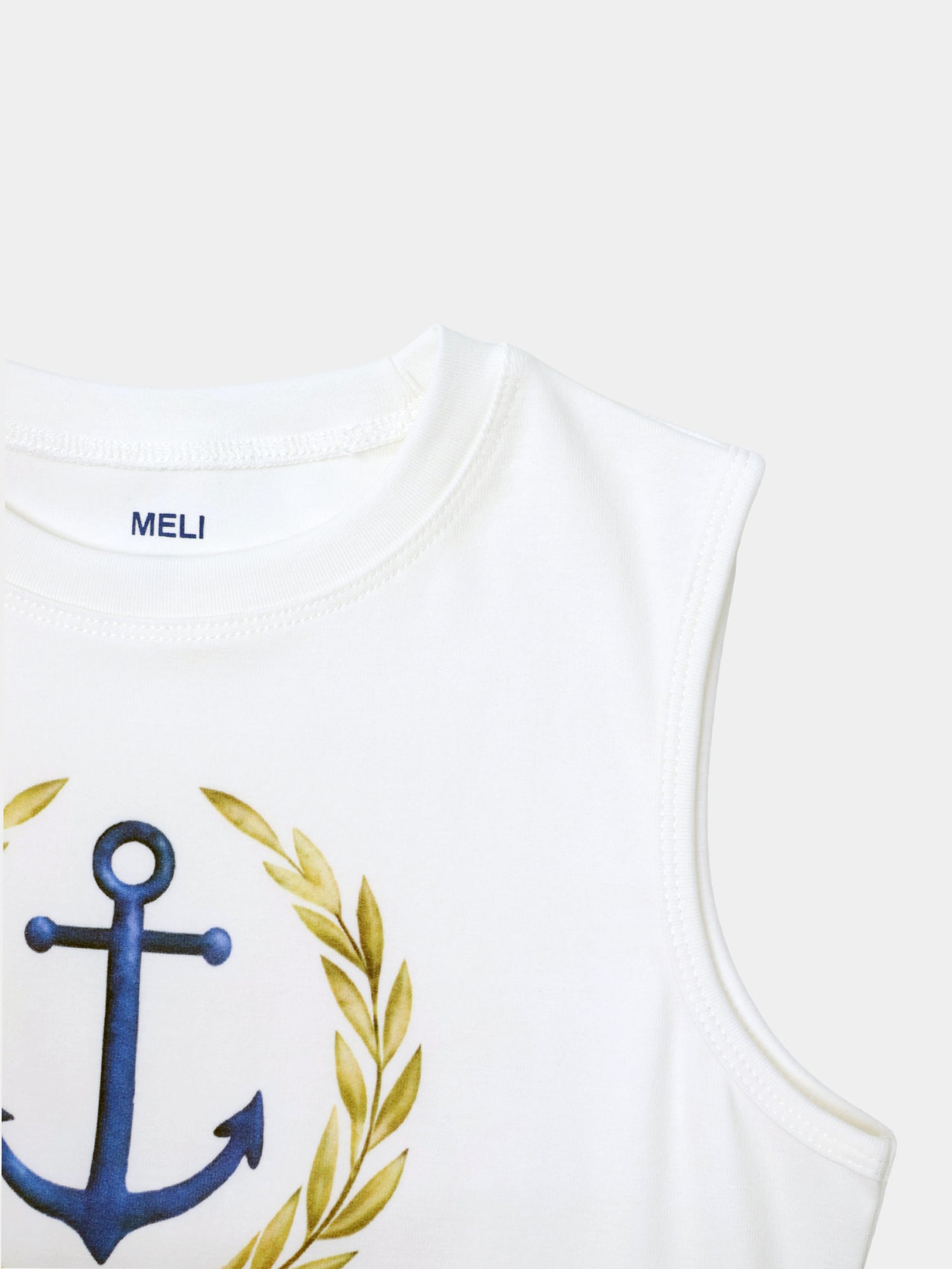 Sleeveless Tee-Sailor Emblem