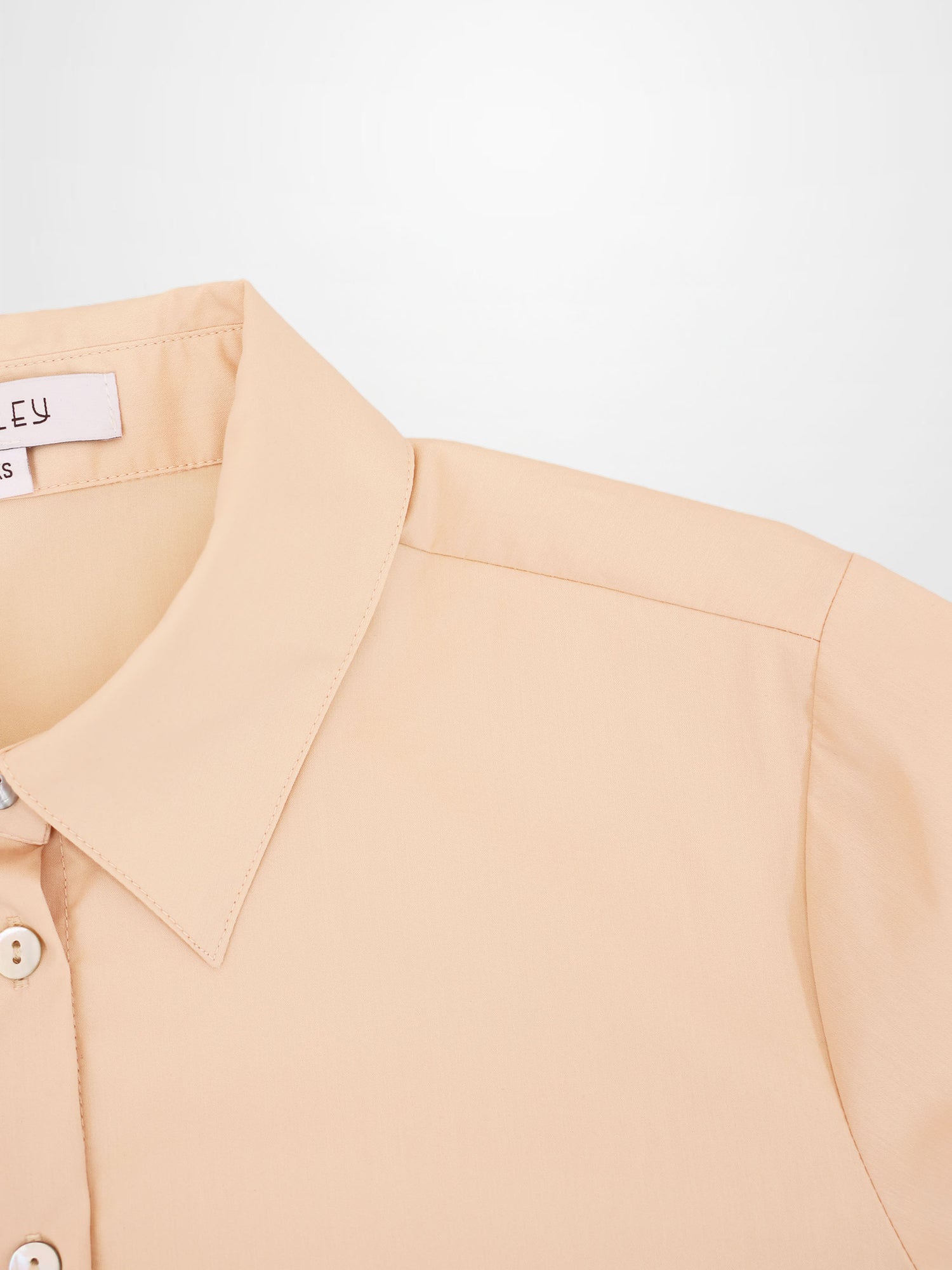 Cotton Button Down Blouse-Bone