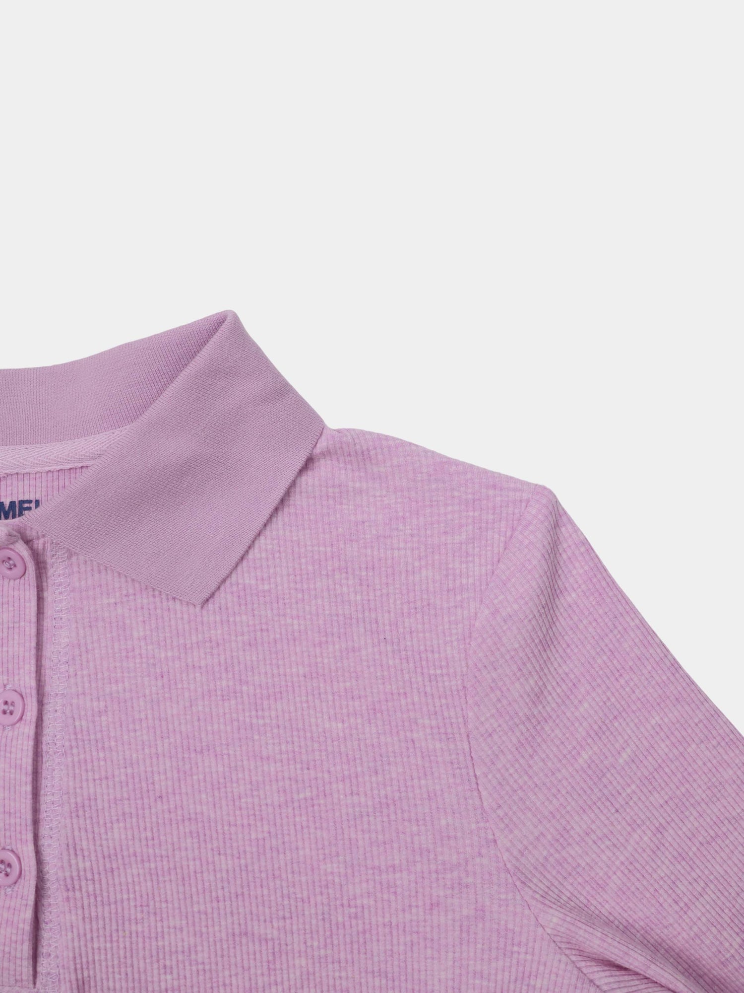 Heathered Collared Tee-Lavender