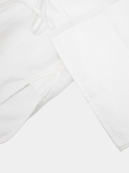 Tie Back Blouse-White