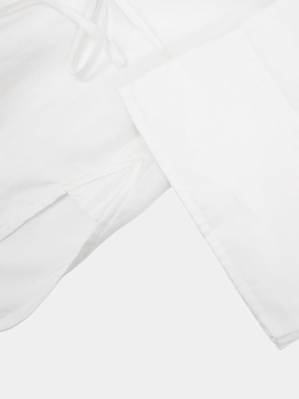 Tie Back Blouse-White