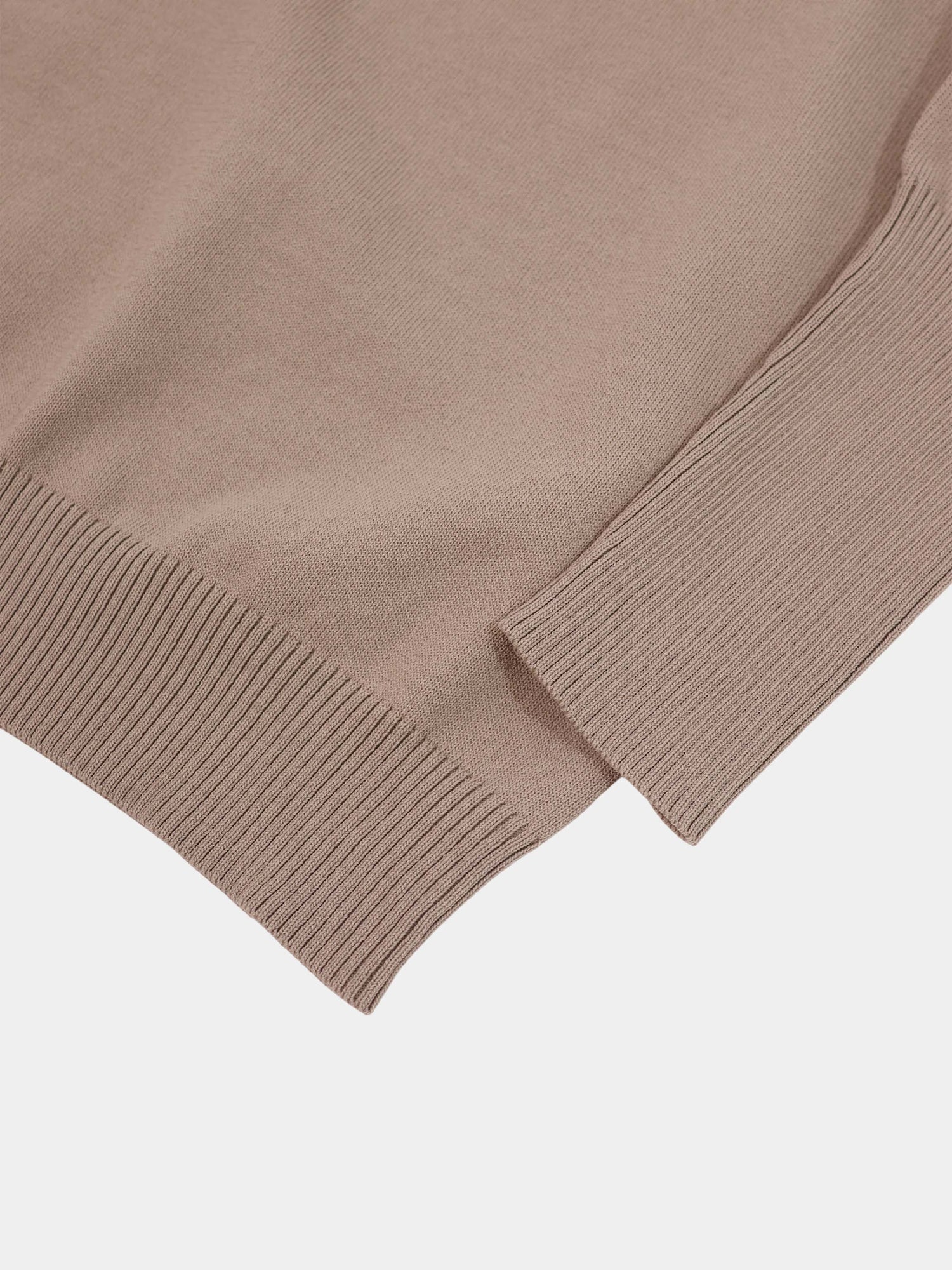 High Cuff Crew Sweater-Latte