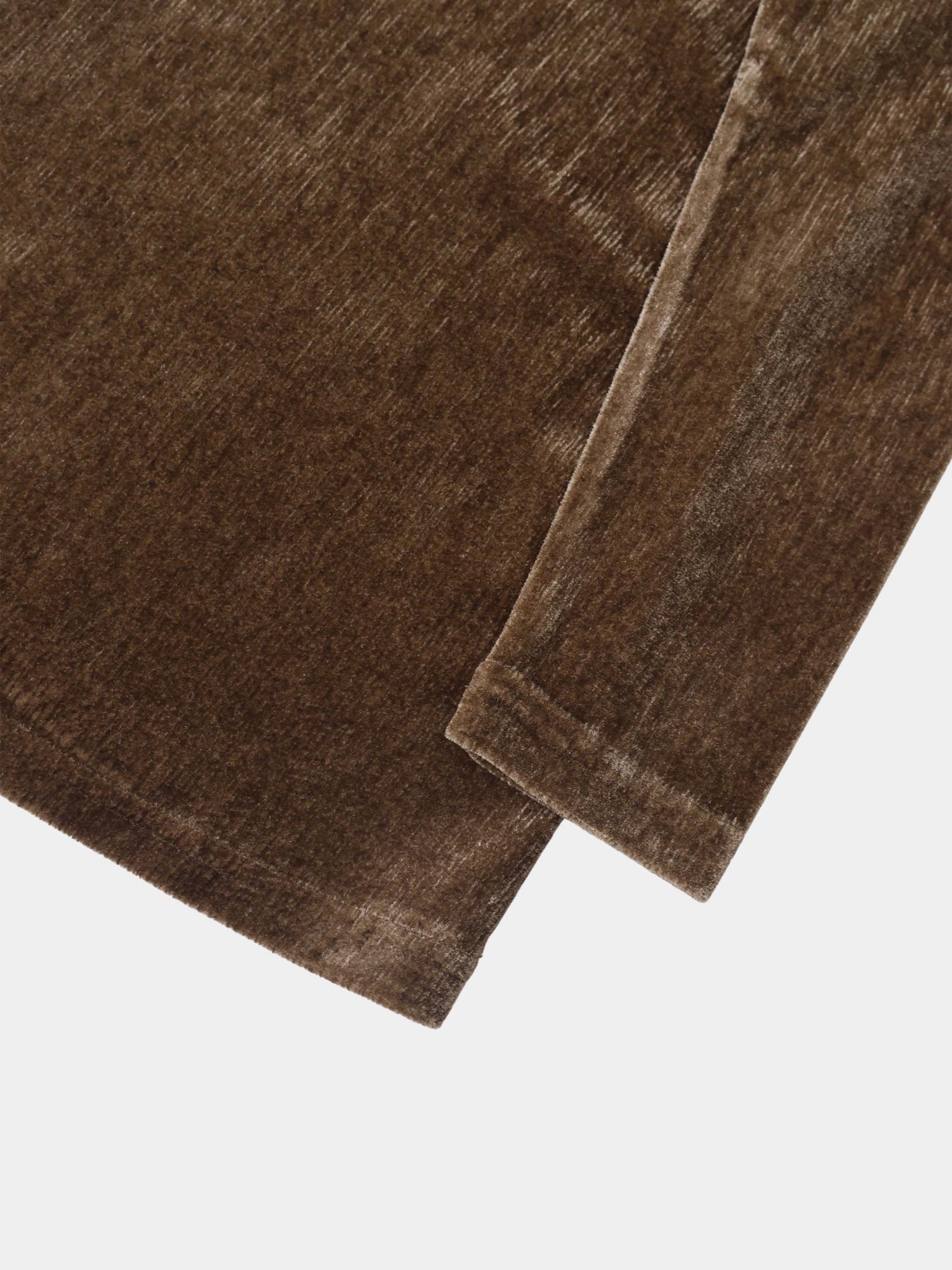Textured Velour Turtleneck - Taupe