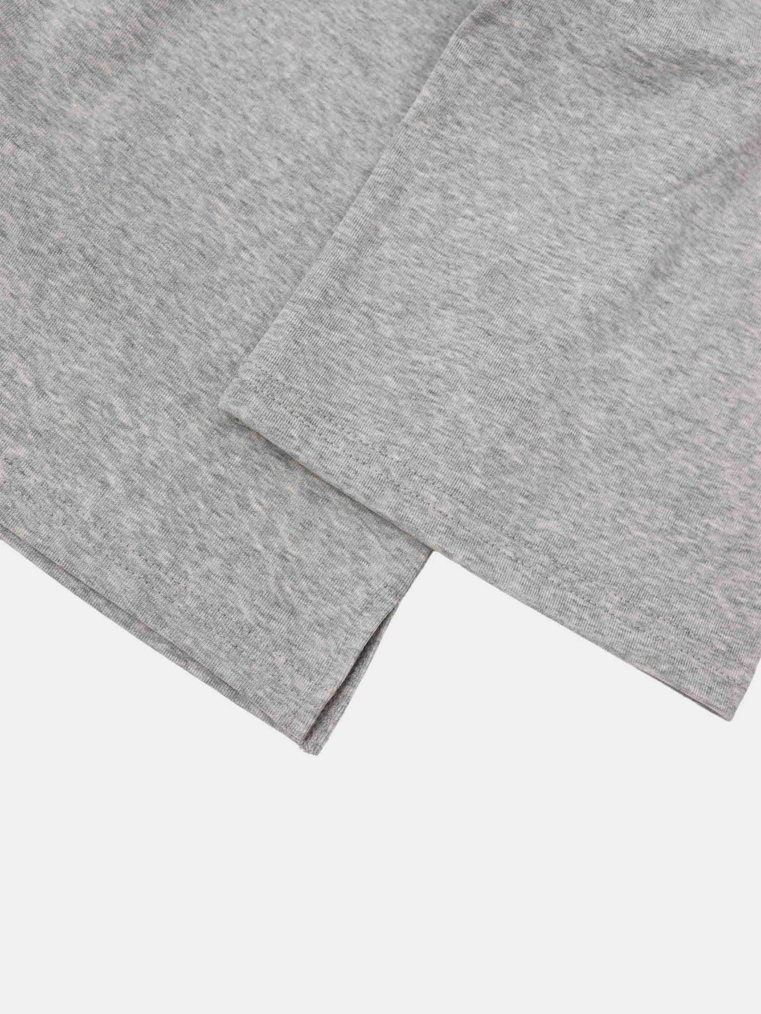 Crochet Stripe Boxy Tee-Grey/Pink/Cream
