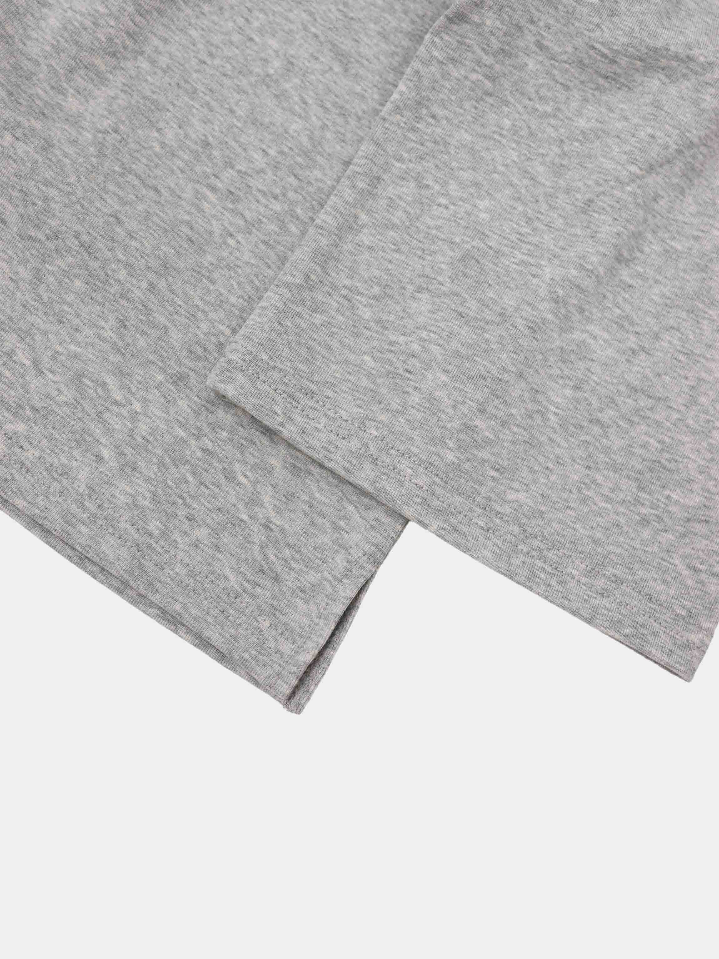 Crochet Stripe Boxy Tee-Grey/Pink/Cream