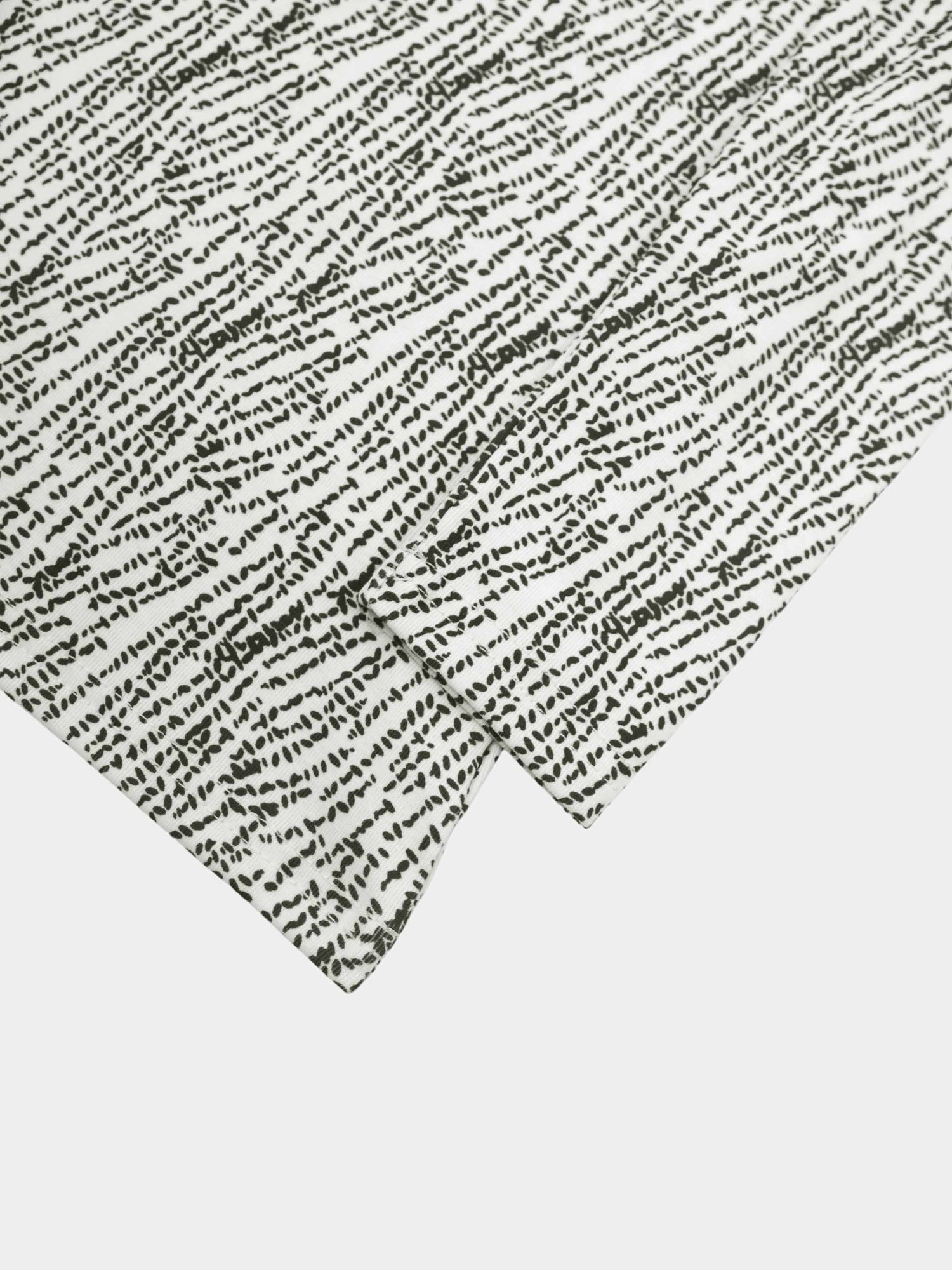 Basic Printed T-shirt-Black and White Speckled