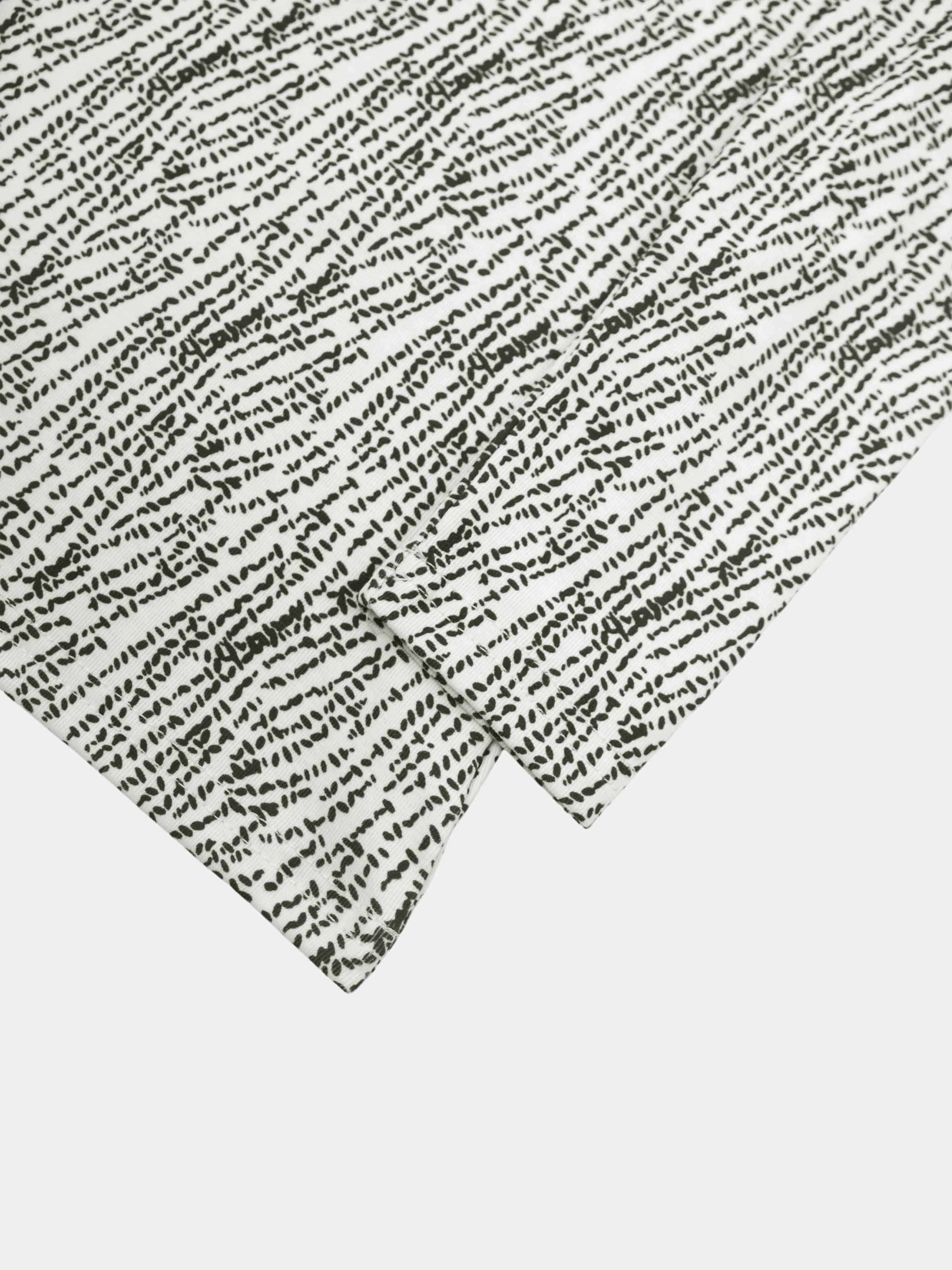 Basic Printed T-shirt-Black and White Speckled