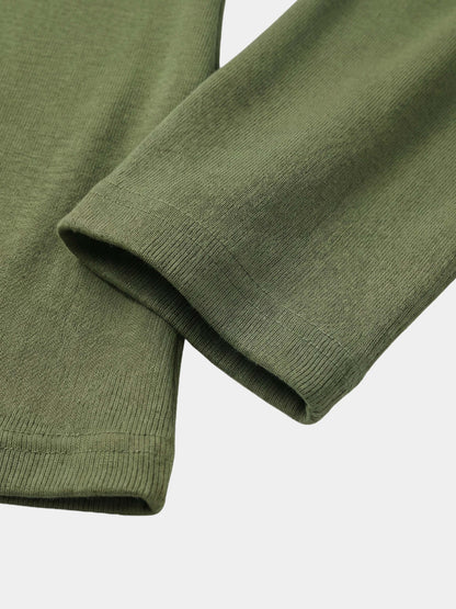 Button Down Ribbed Maxi Dress-Olive