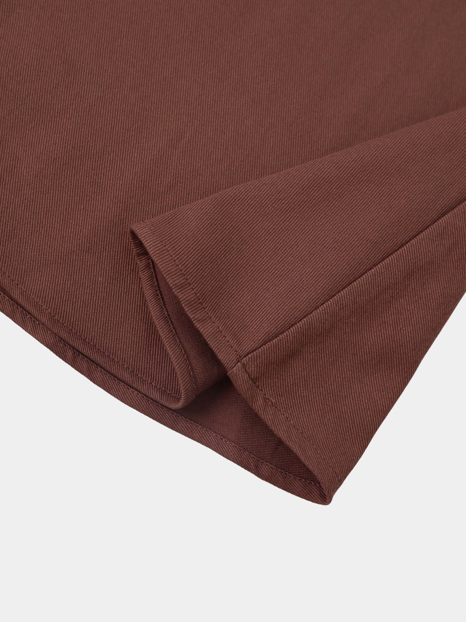 Twill Trumpet Skirt-Brown