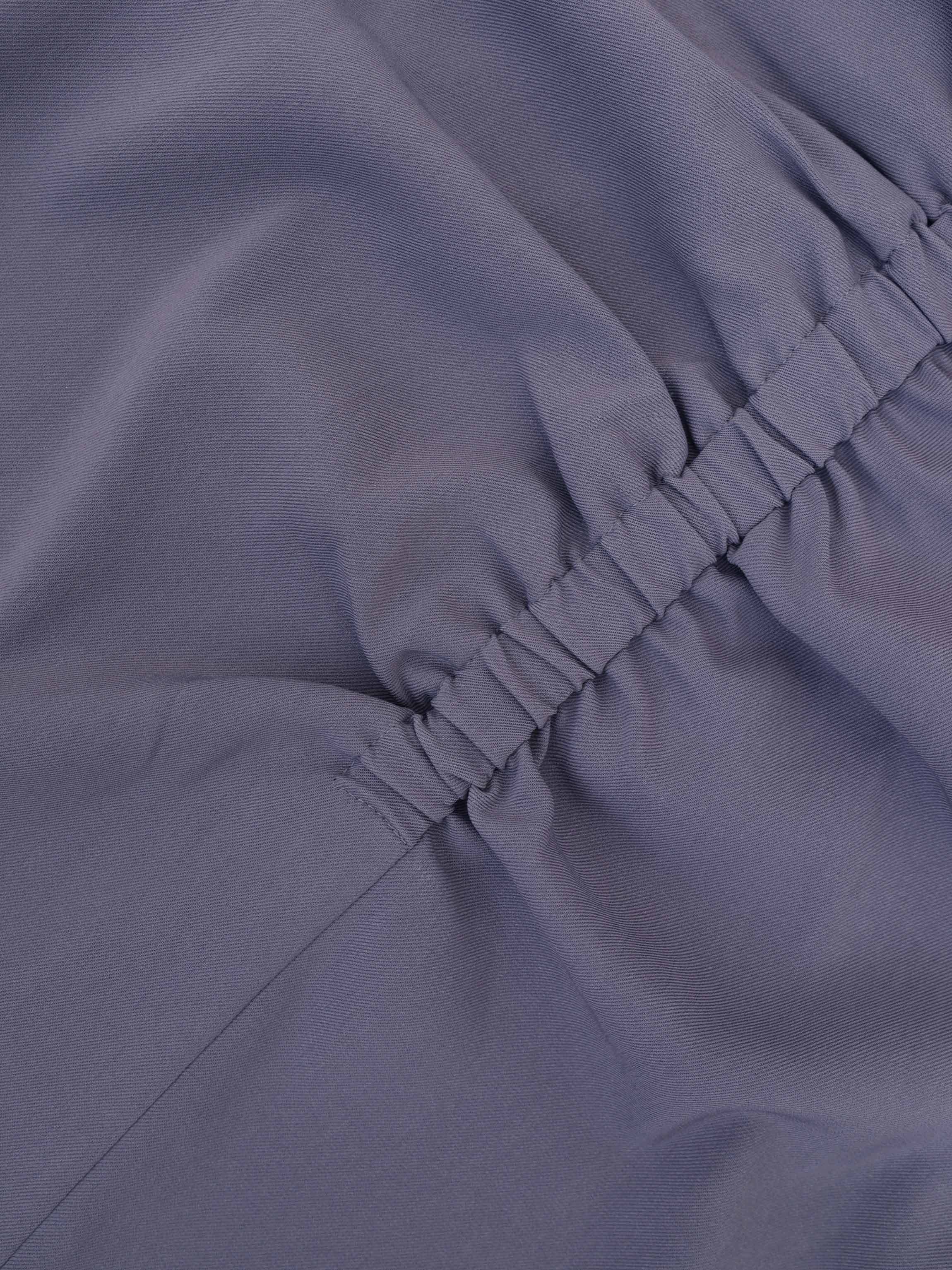 SIDE RUCHED SKIRT-BLUE