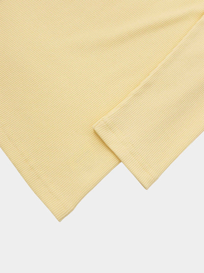 White Collar Polo-Butter Yellow