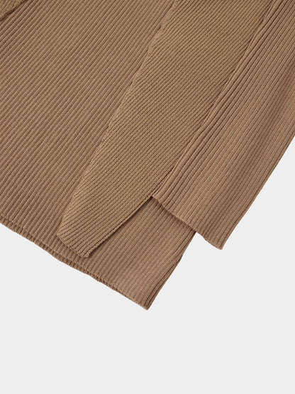 Side Ruffle Sweater - Latte
