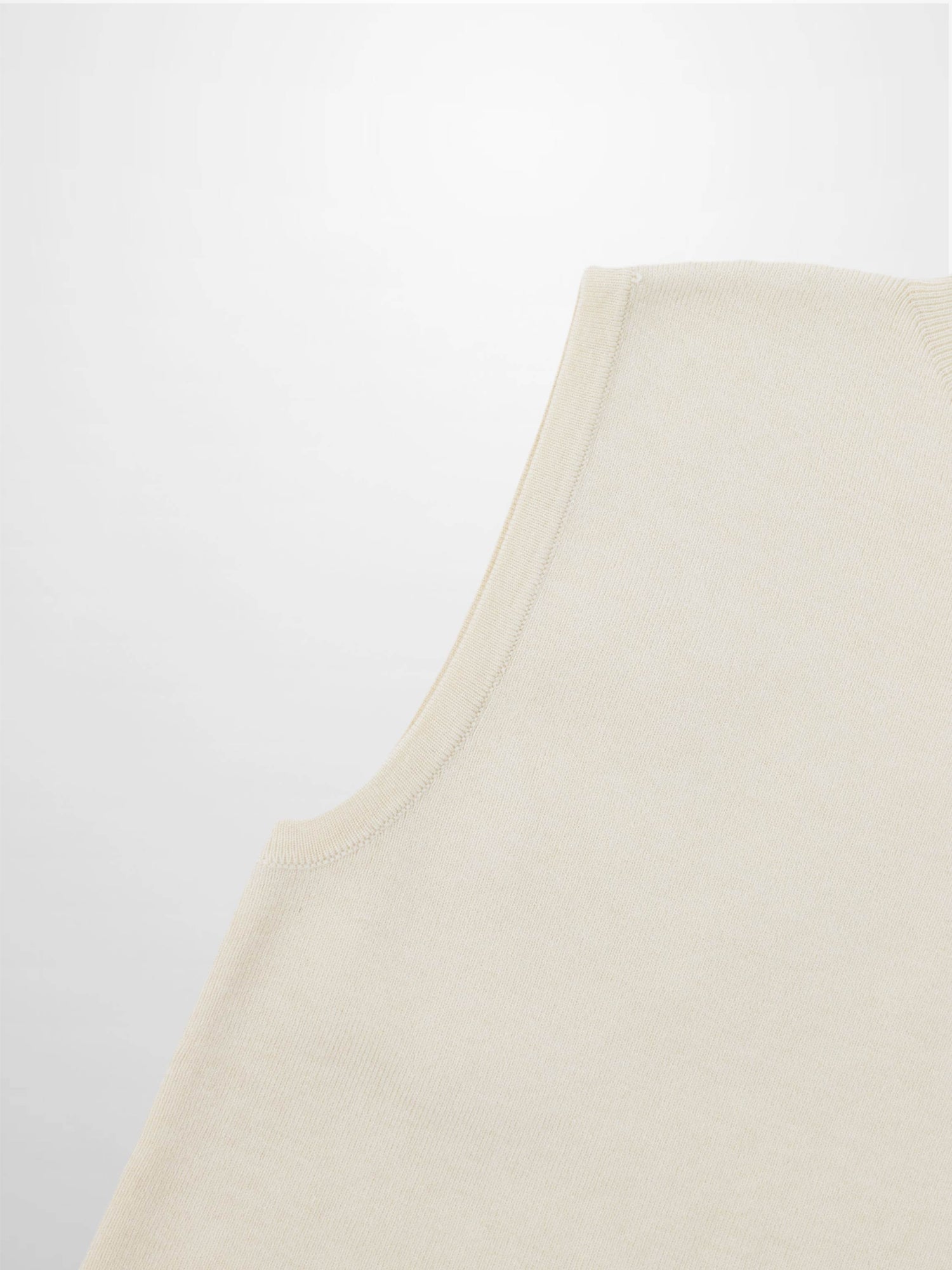 Sleeveless Mock Neck Sweater-Ivory