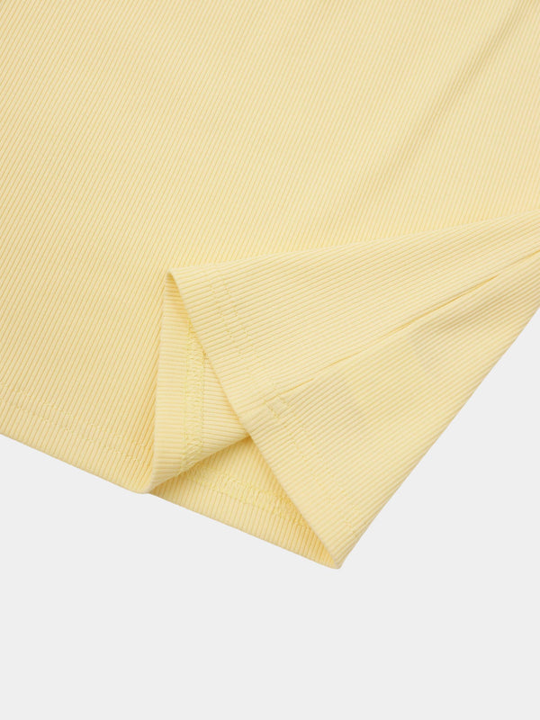 White Collar Polo-Butter Yellow