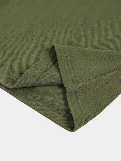 Button Down Ribbed Maxi Dress-Olive