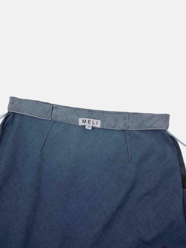 Classic Denim Skirt 37"-Light Blue
