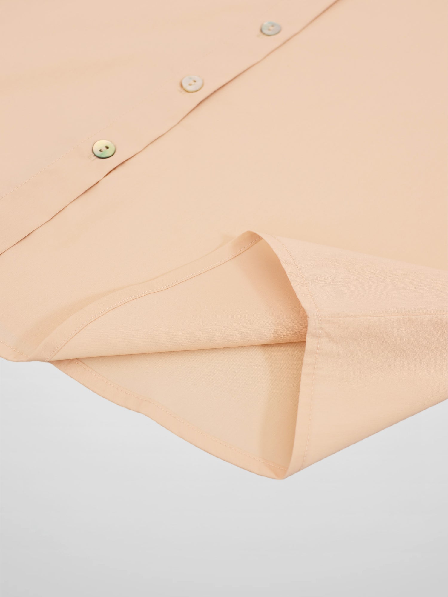 Cotton Button Down Blouse-Bone