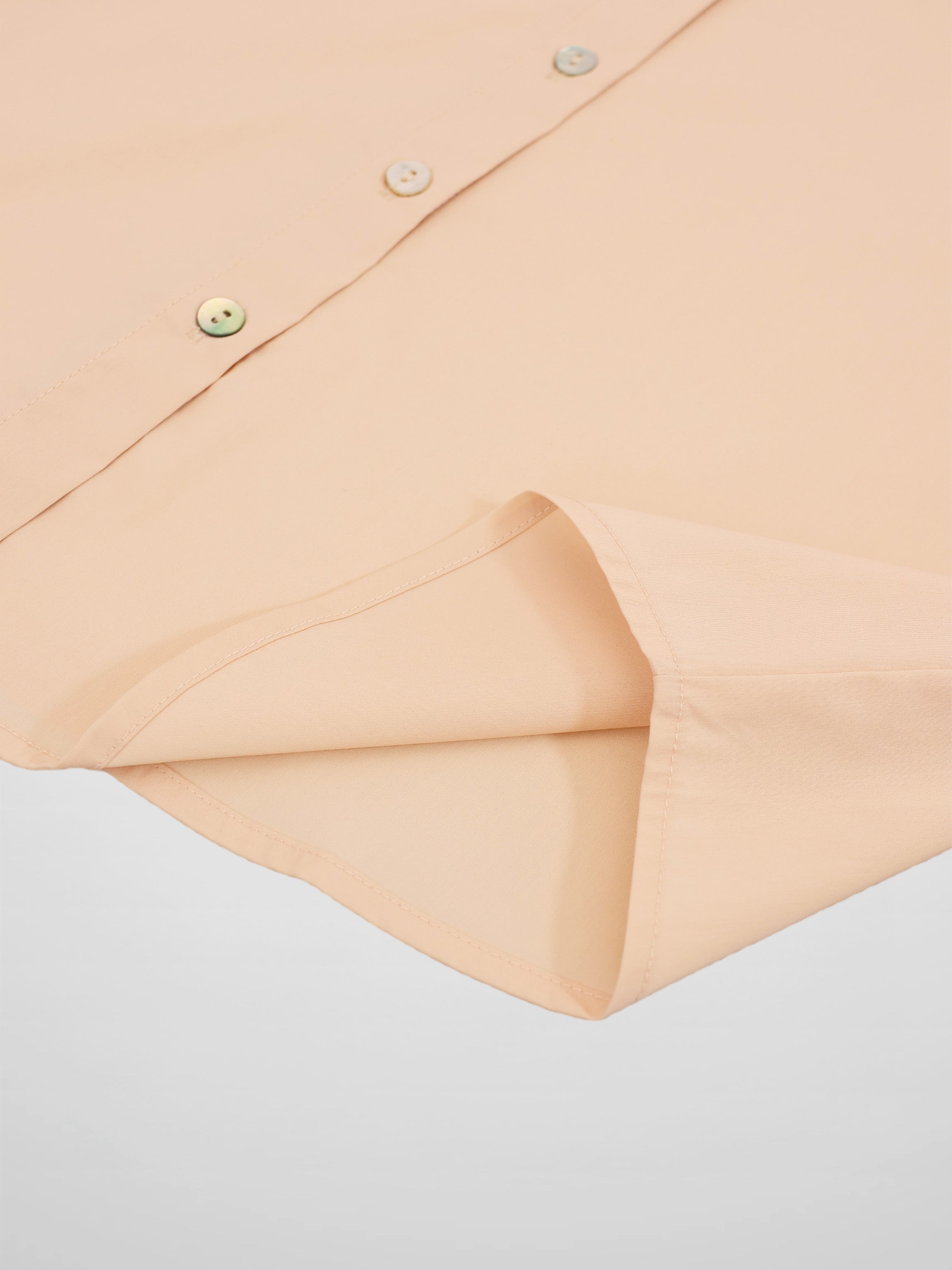 Cotton Button Down Blouse-Bone