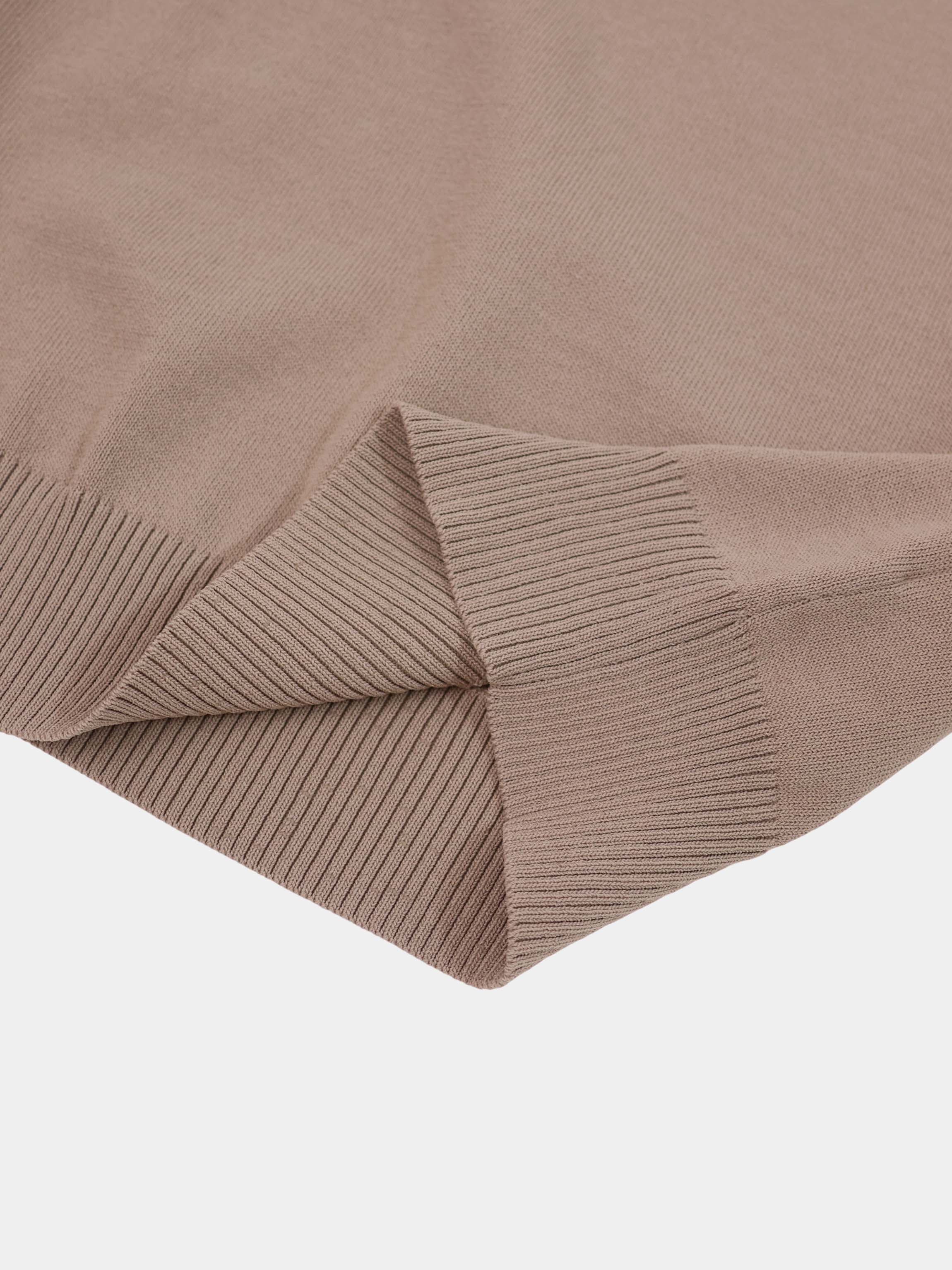 High Cuff Crew Sweater-Latte