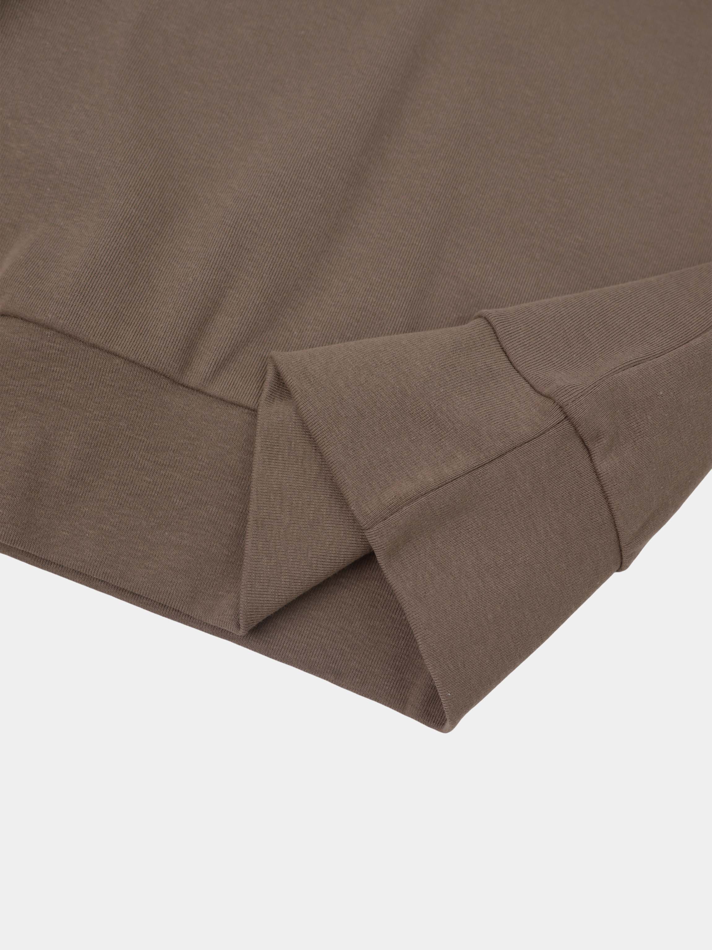 Collared Bomber Tee-Taupe