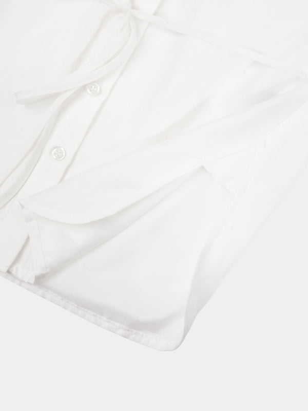 Tie Back Blouse-White