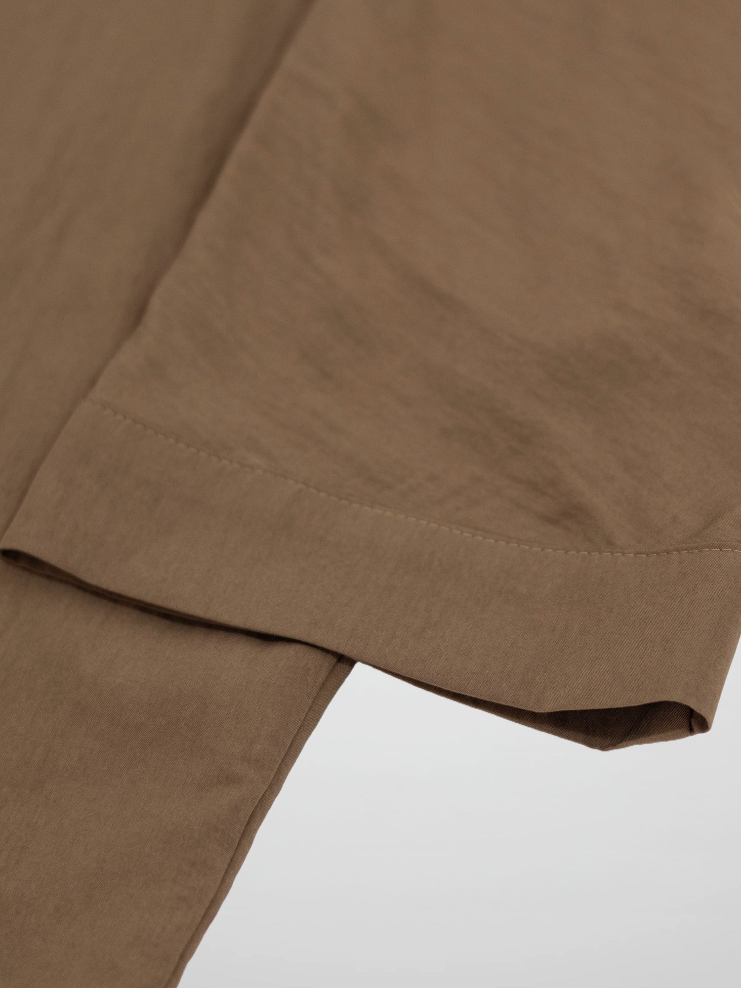 Boxy Dolman Sleeve Crinkle Blouse-Brown