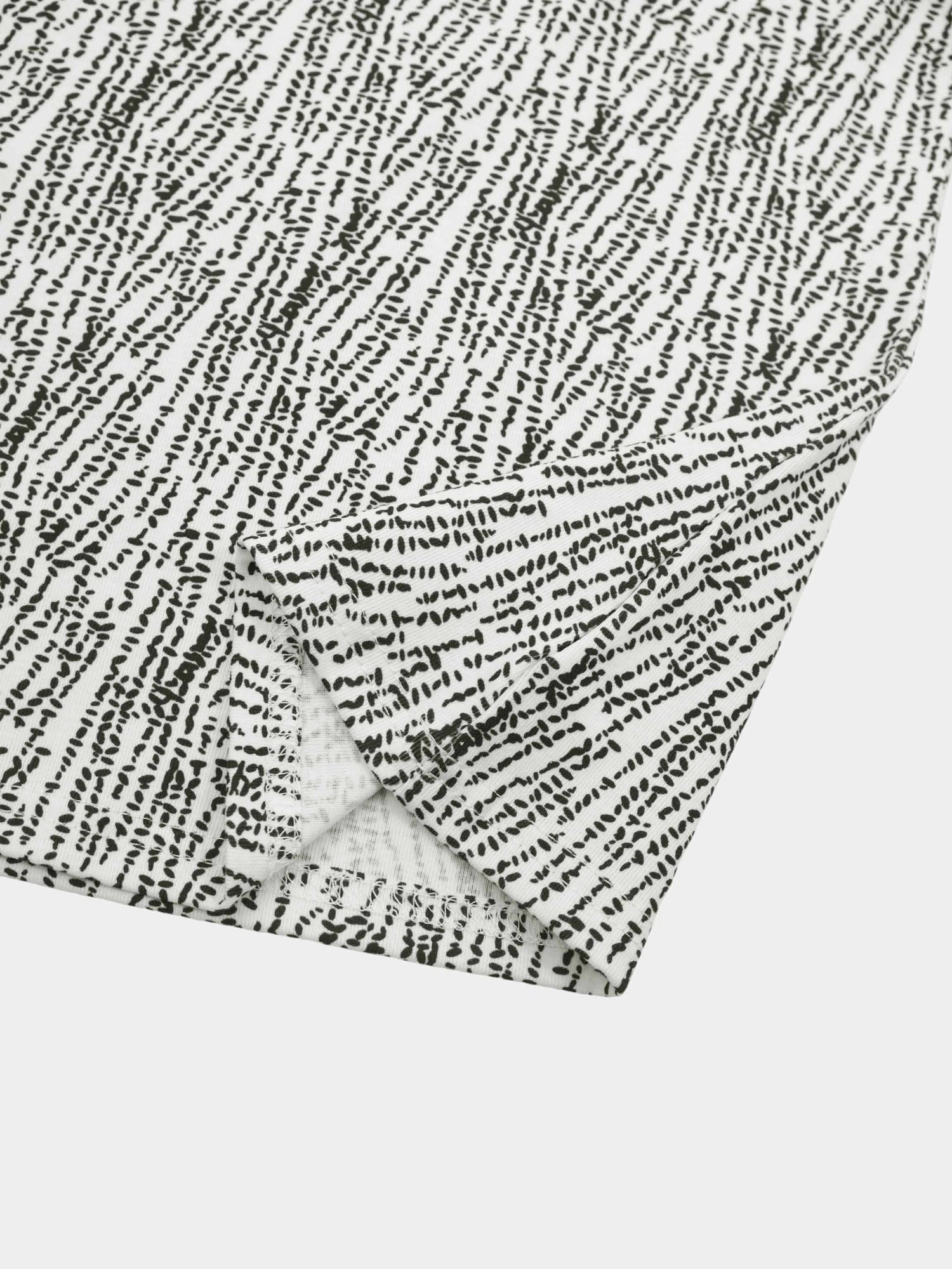 Basic Printed T-shirt-Black and White Speckled