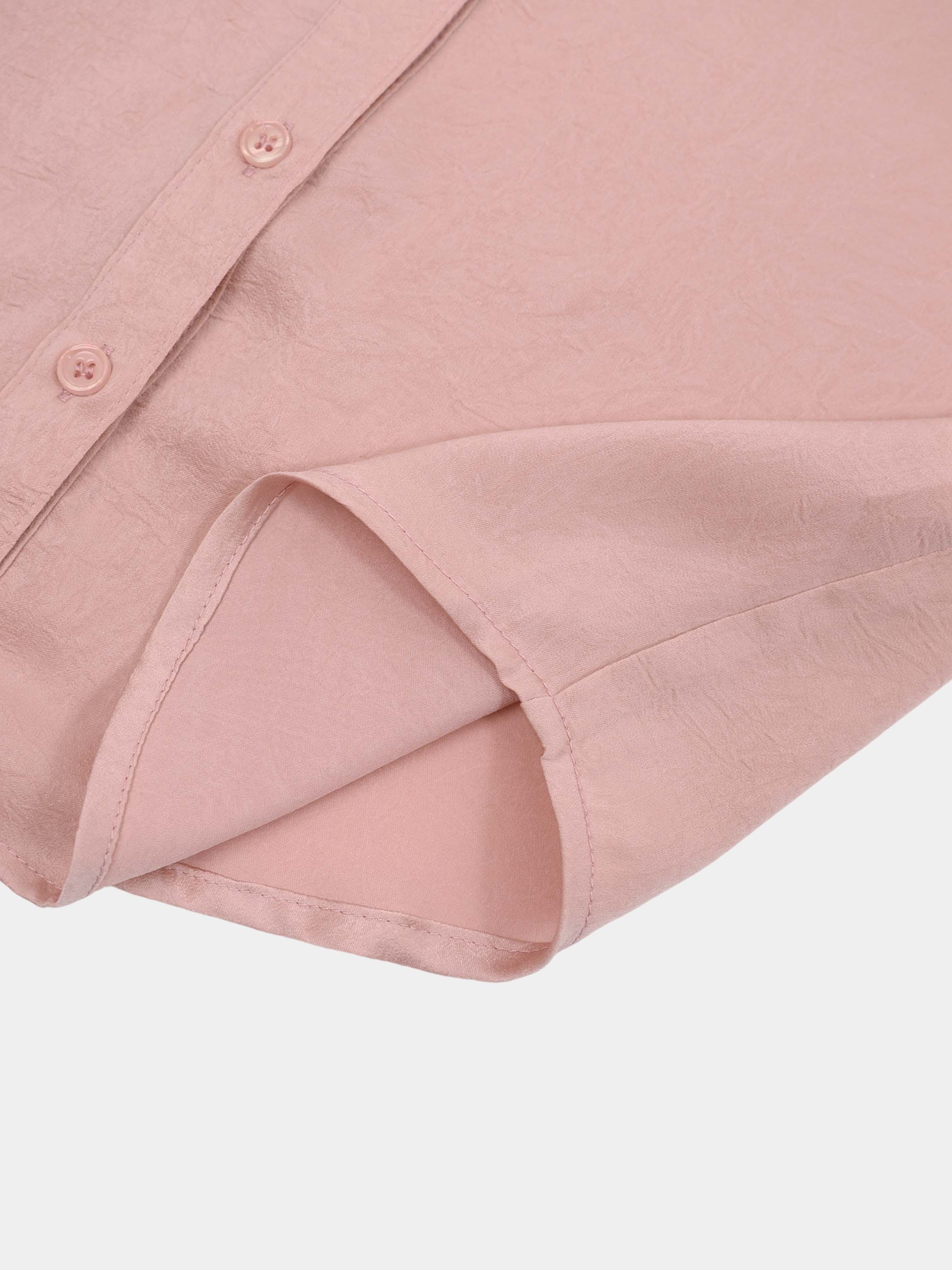 Fringe Bow Blouse-Pink