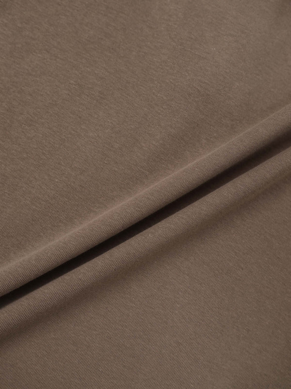 Collared Bomber Tee-Taupe