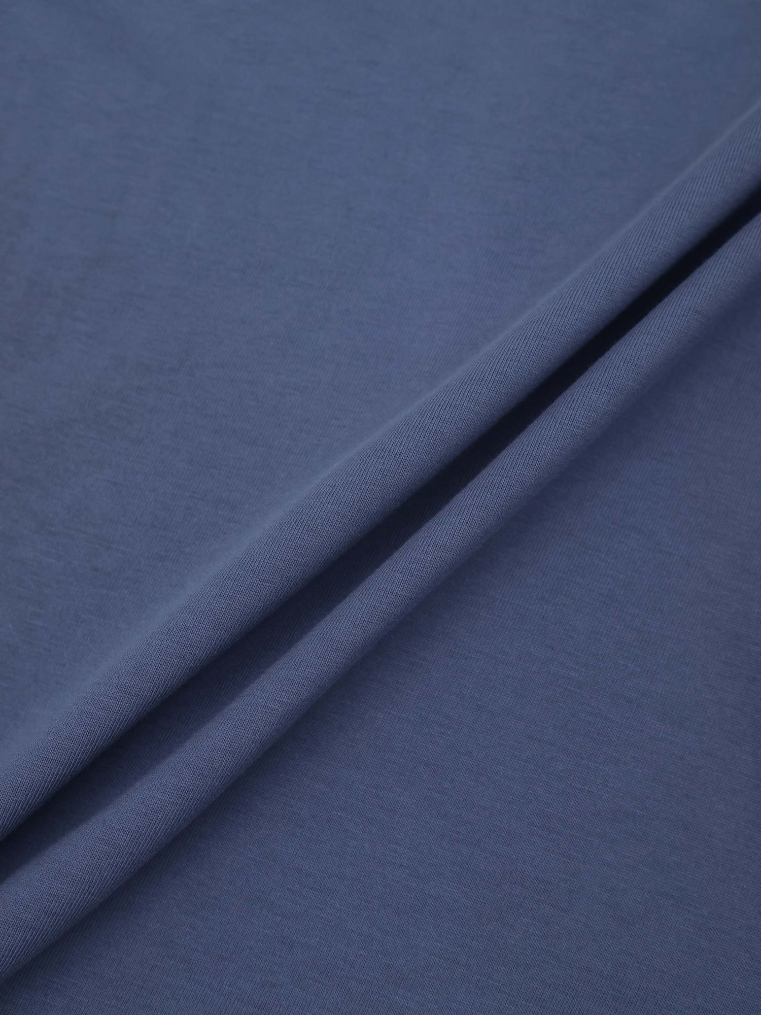 Center Seam High V Tee-Denim Blue