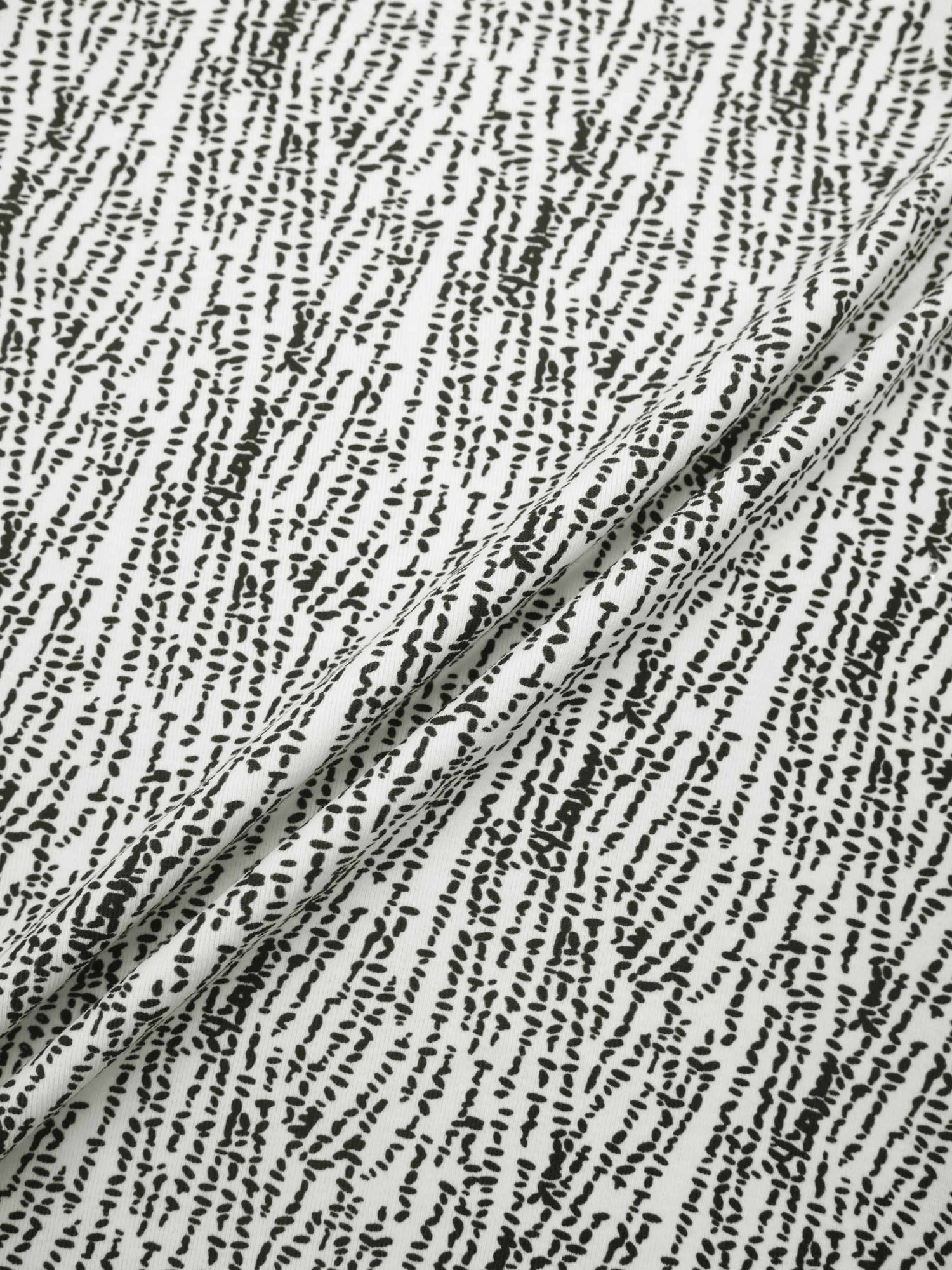 Basic Printed T-shirt-Black and White Speckled
