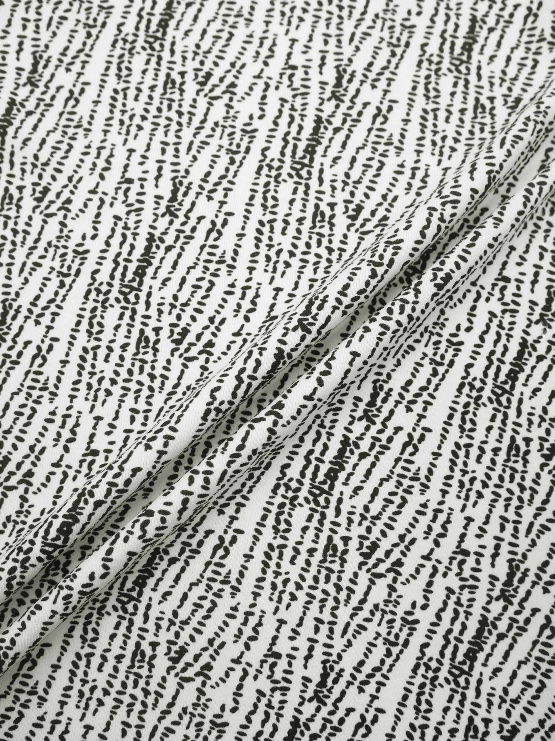 Basic Printed T-shirt-Black and White Speckled