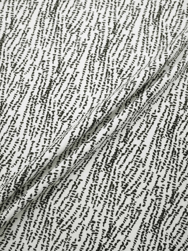 Basic Printed T-shirt-Black and White Speckled
