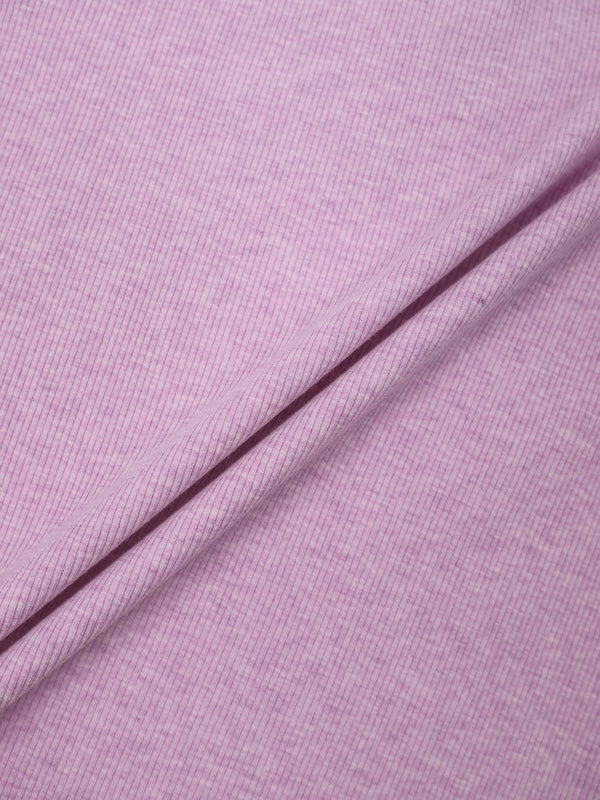 Heathered Collared Tee-Lavender