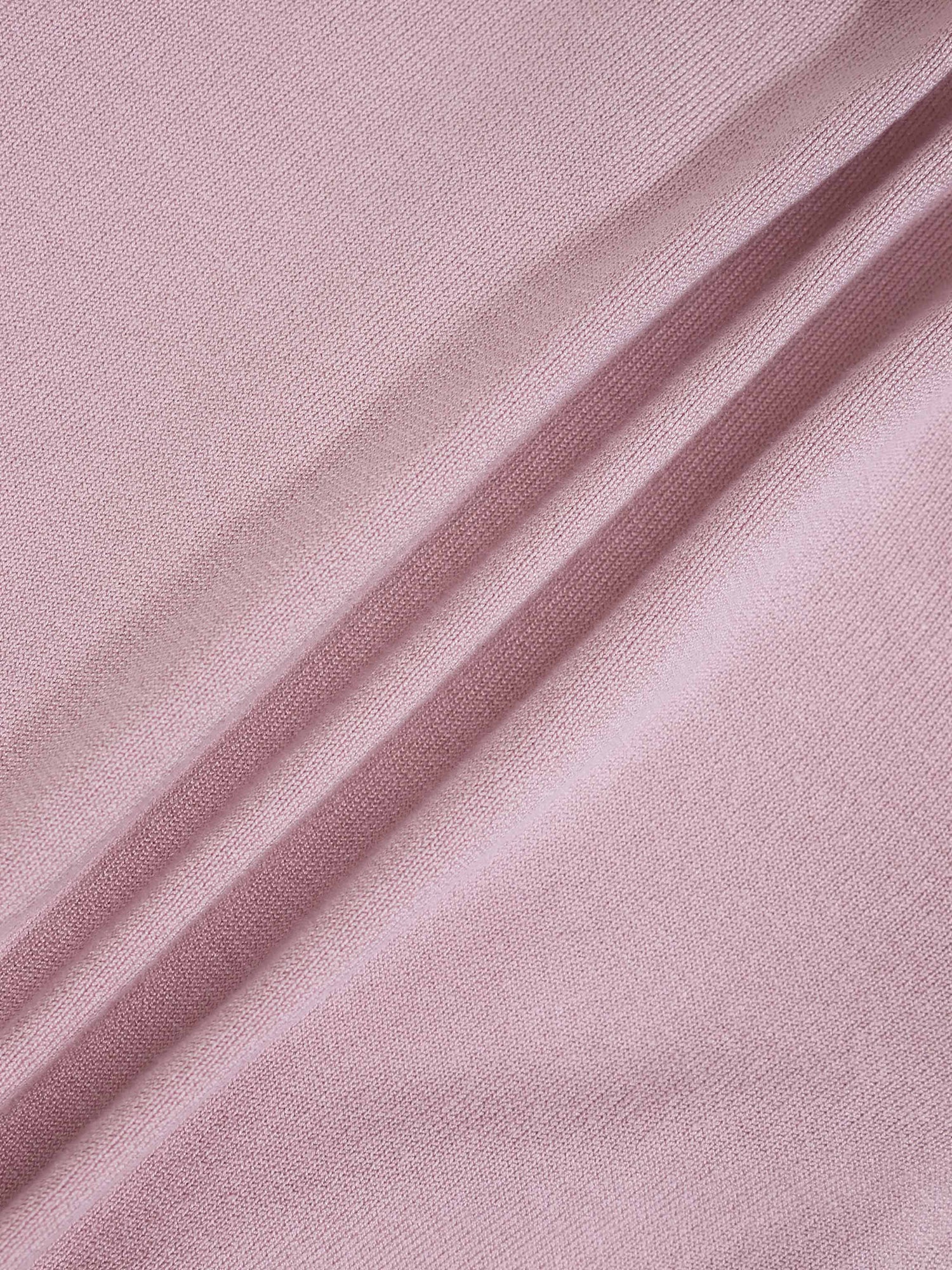 Trim Detail Crew Crop Cardigan-Mauvey Pink