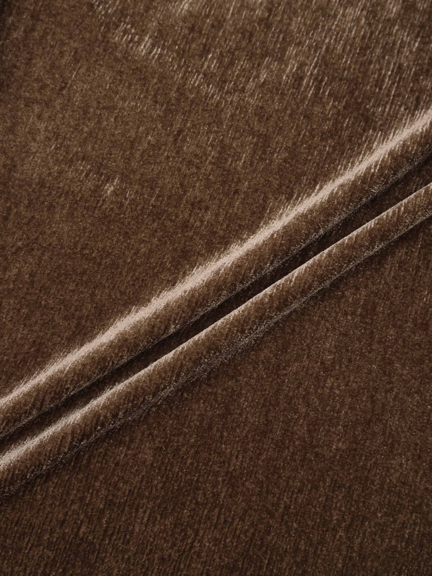 Textured Velour Turtleneck - Taupe
