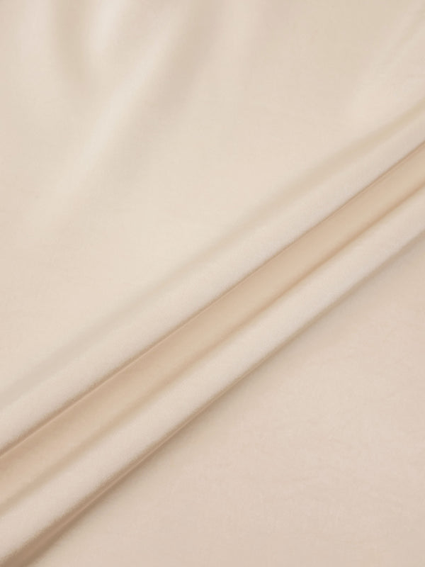 Faux Satin Ruffle Skirt - Cream