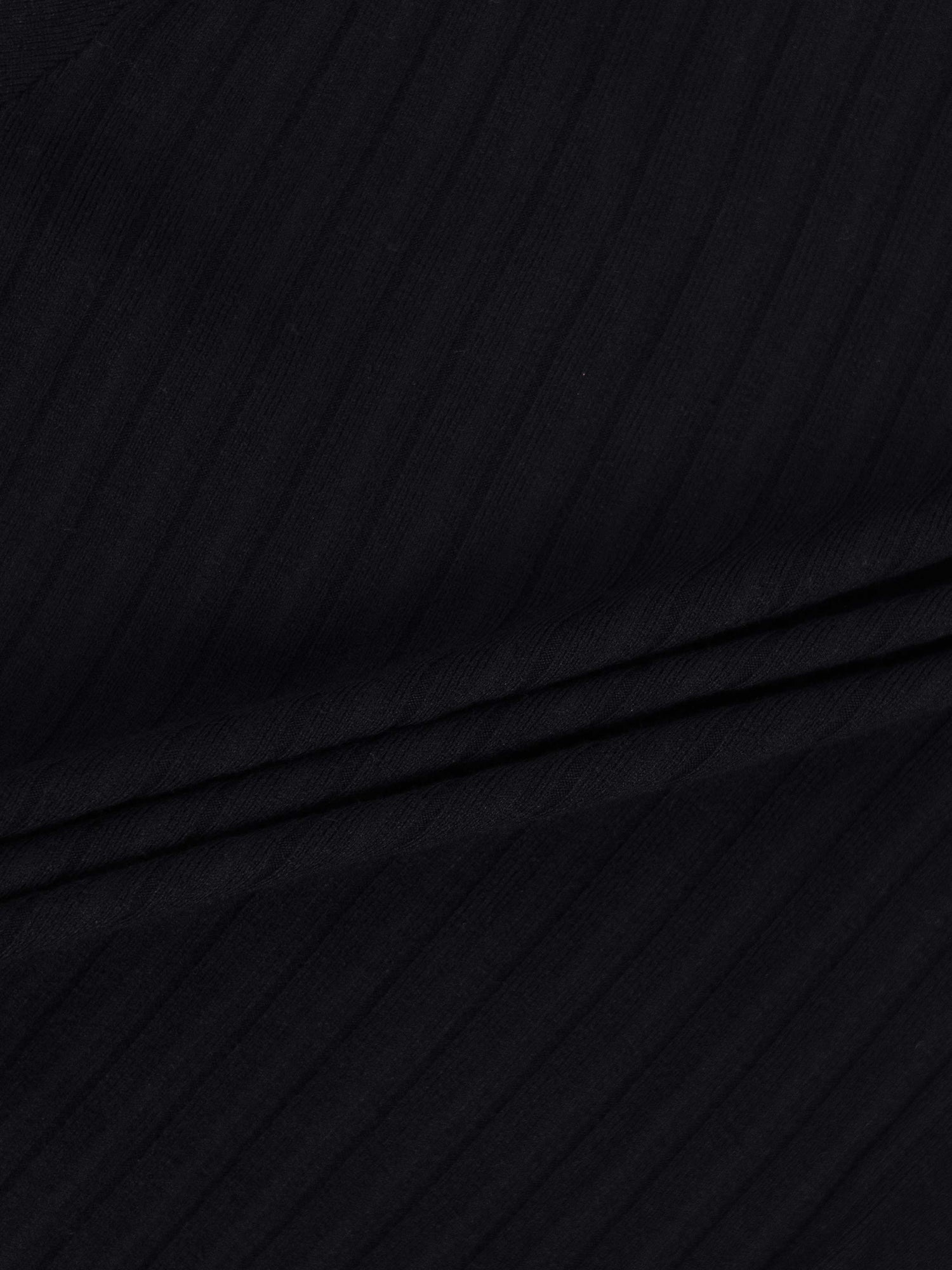 Back Wide Ribbed Cardigan Sweater-Black