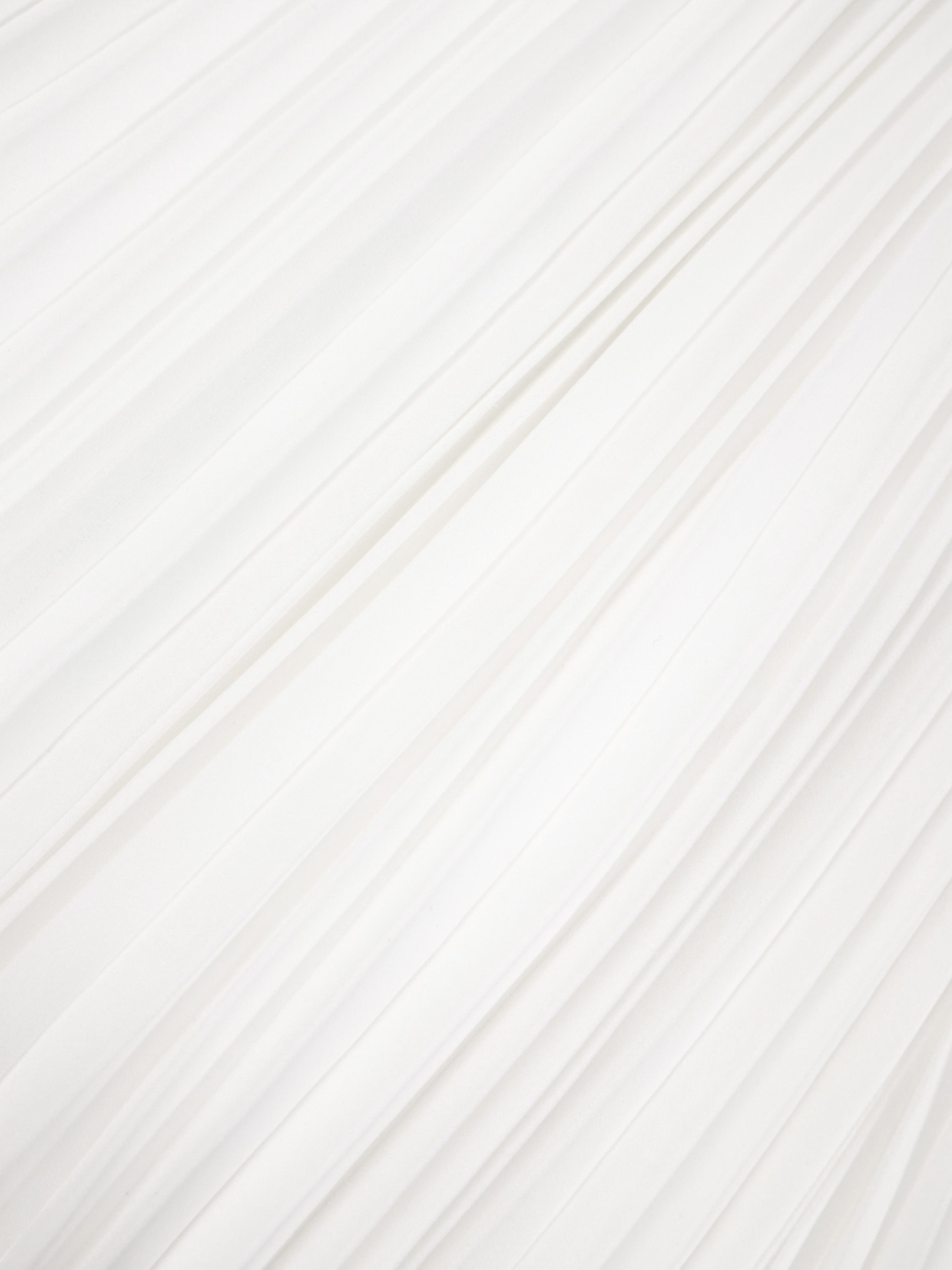 Micro Pleat Dress-White