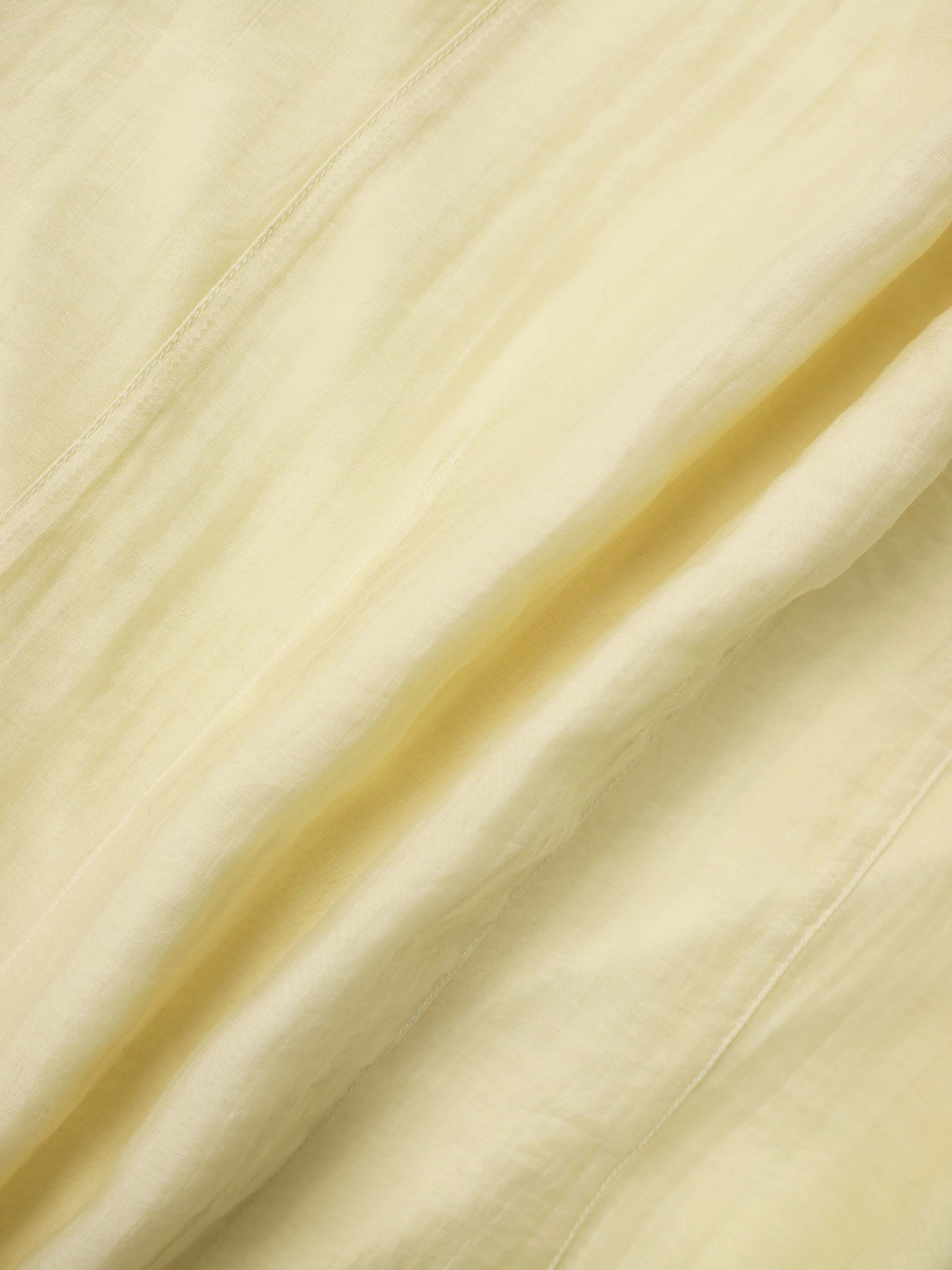 High V Neck Blouse-Cream