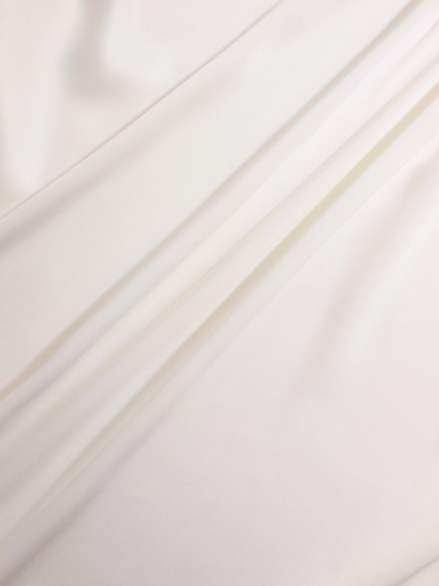 Faux Satin Micro Stitch Blouse-Cream