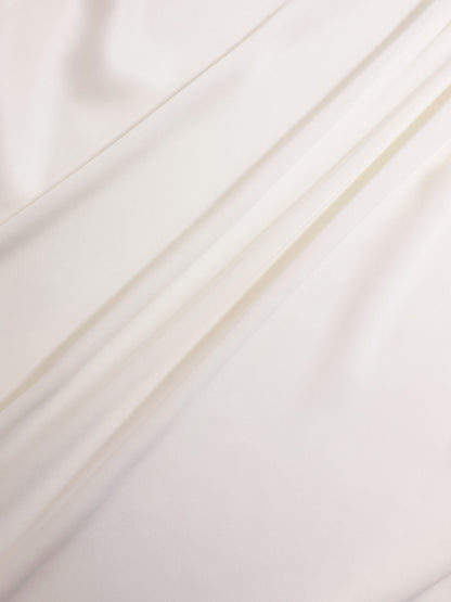 Faux Satin Micro Stitch Blouse-Cream