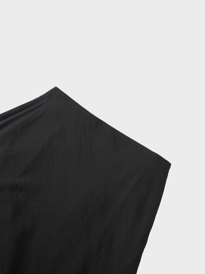 Crinkle Skirt 37"-Black
