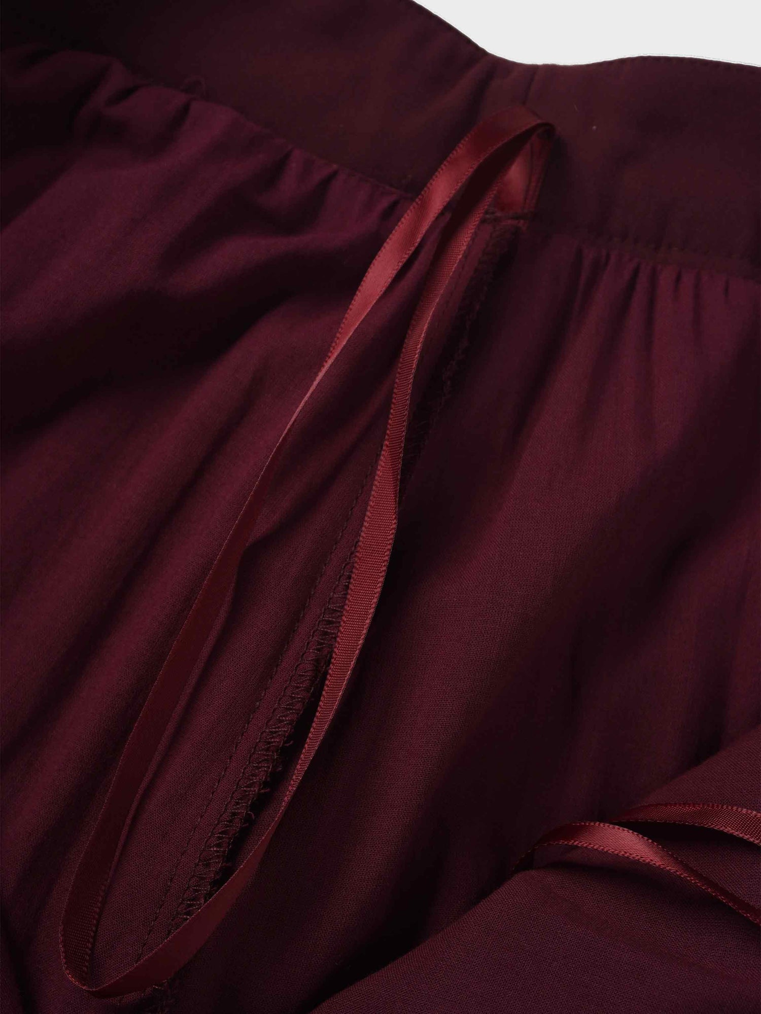 Pleated Layer Skirt 37&quot;-Burgundy