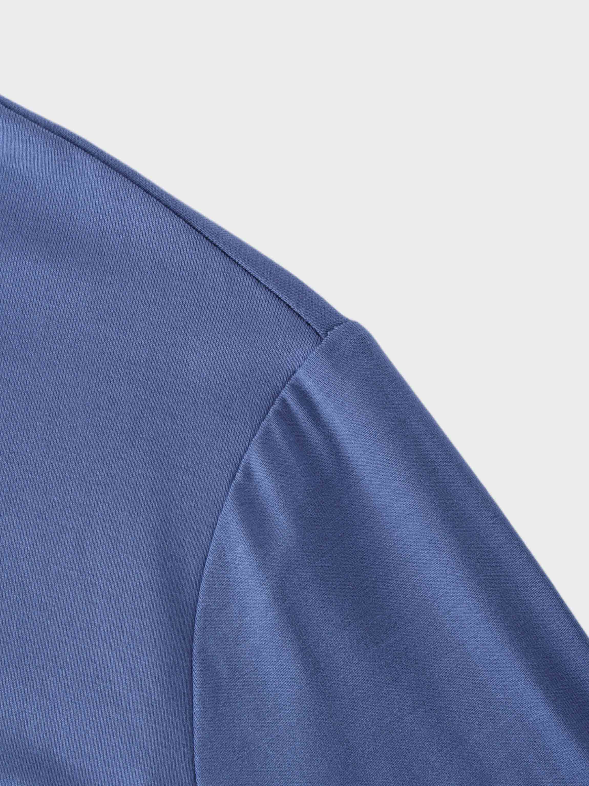 Camiseta con lazo cruzado-Azul denim