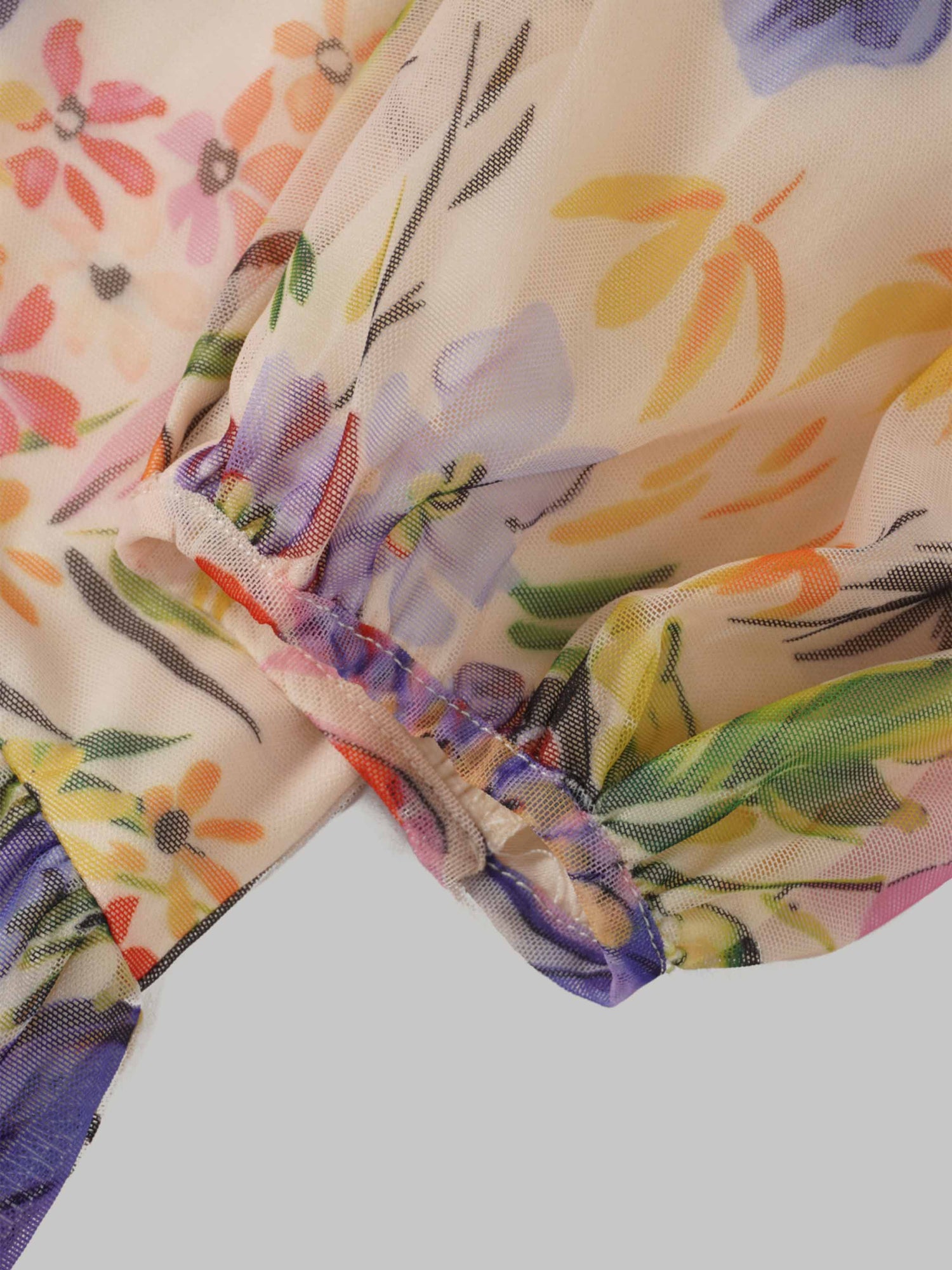 Mesh Tiered Dress-Spring Floral