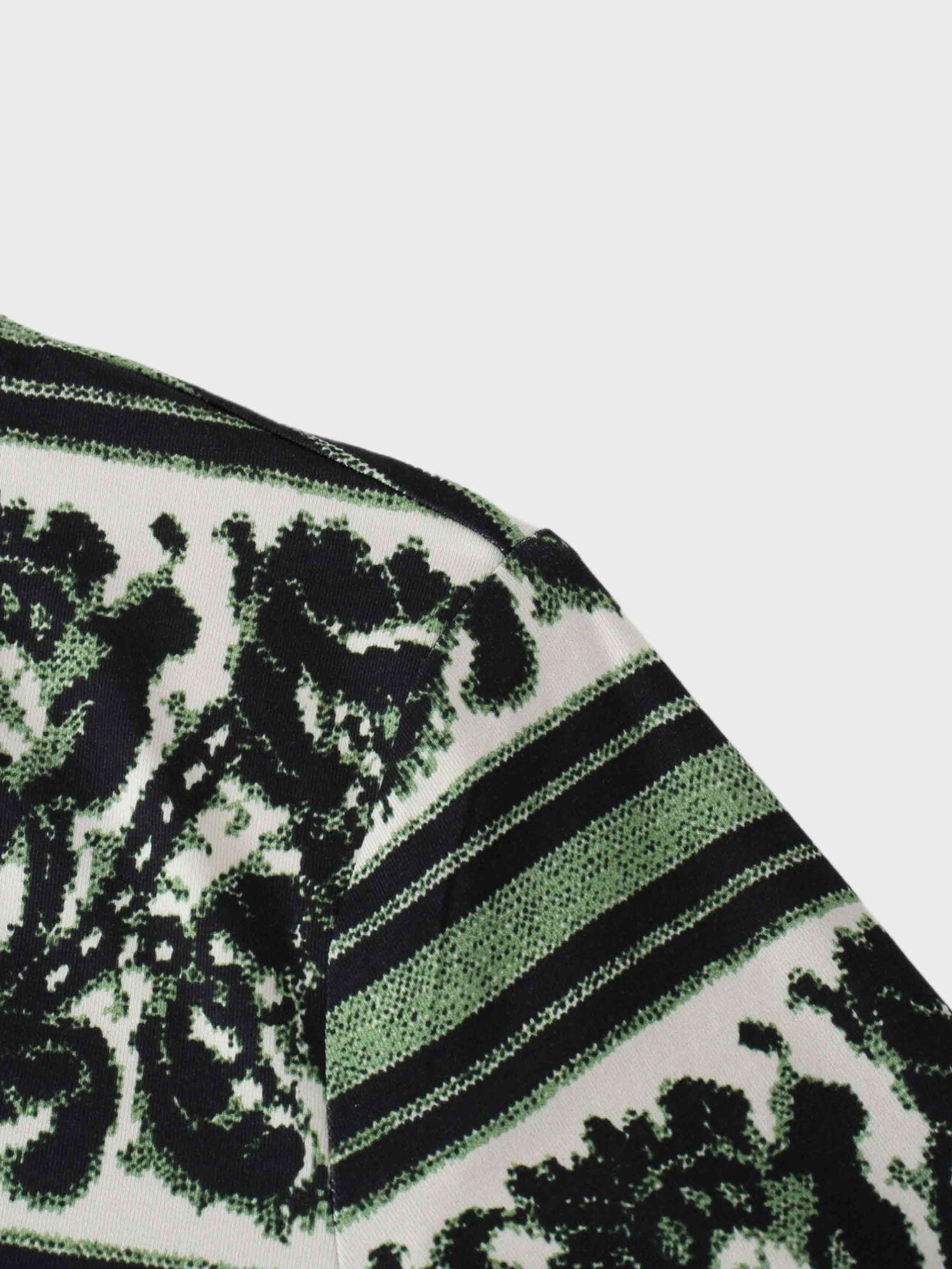 Printed Modal Turtleneck-Paisley Green