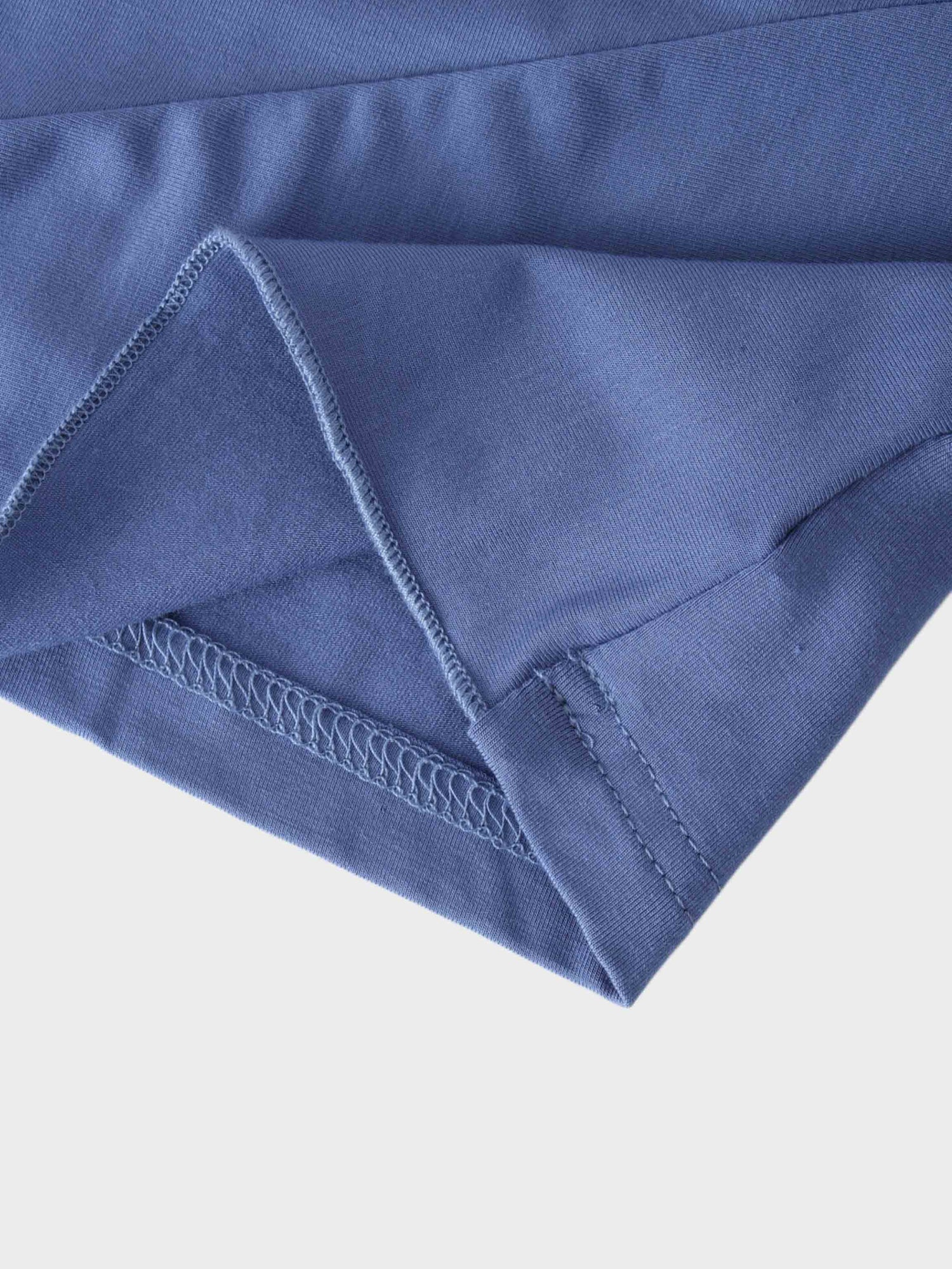 Camiseta con lazo cruzado-Azul denim