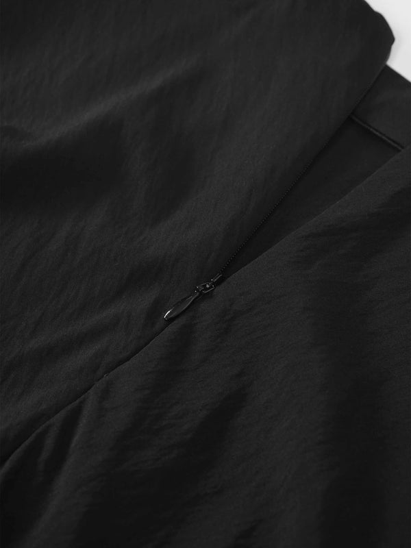 Crinkle Skirt 37"-Black
